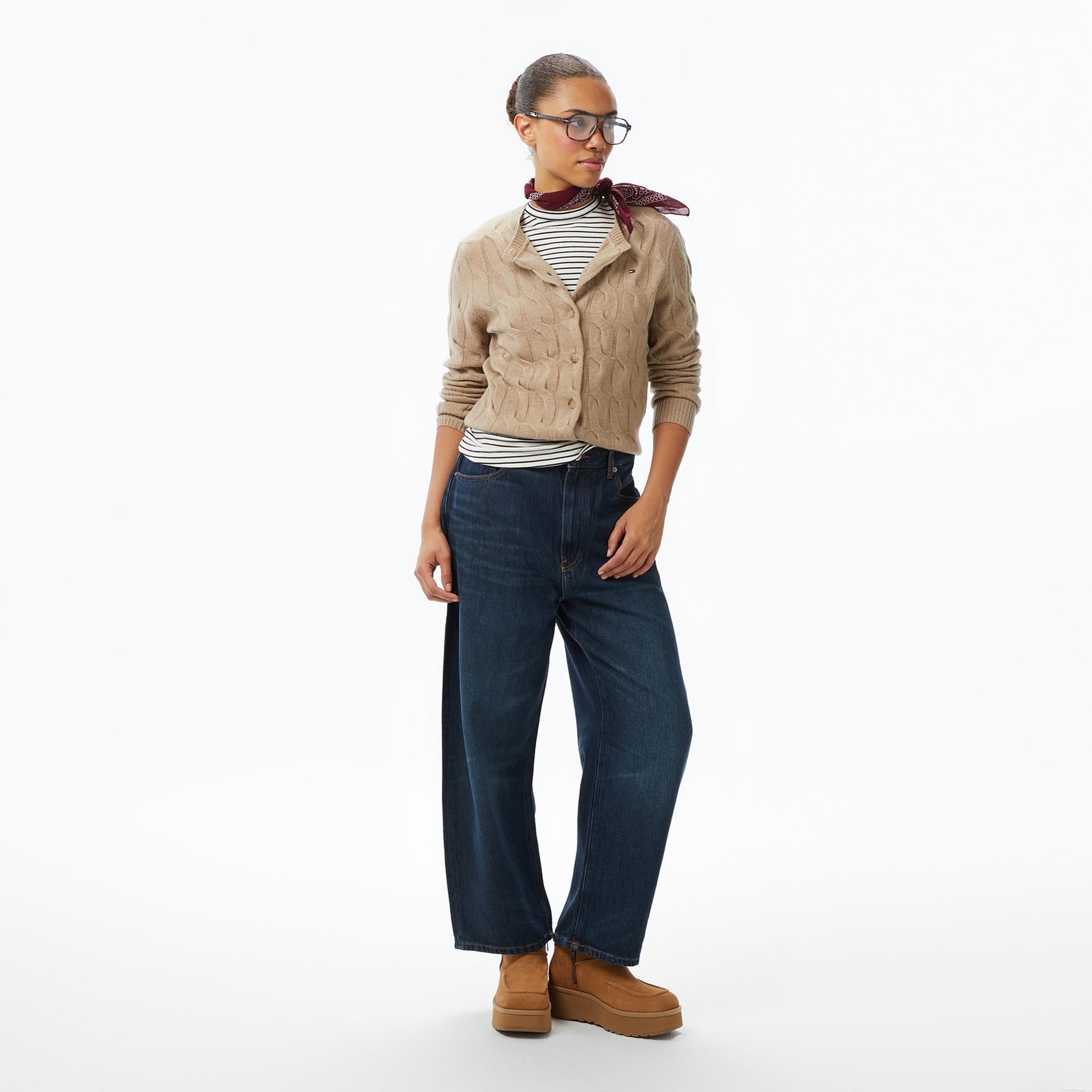 Tommy Hilfiger Denim Milo Barrel Kadın Mavi Jean Pantolon