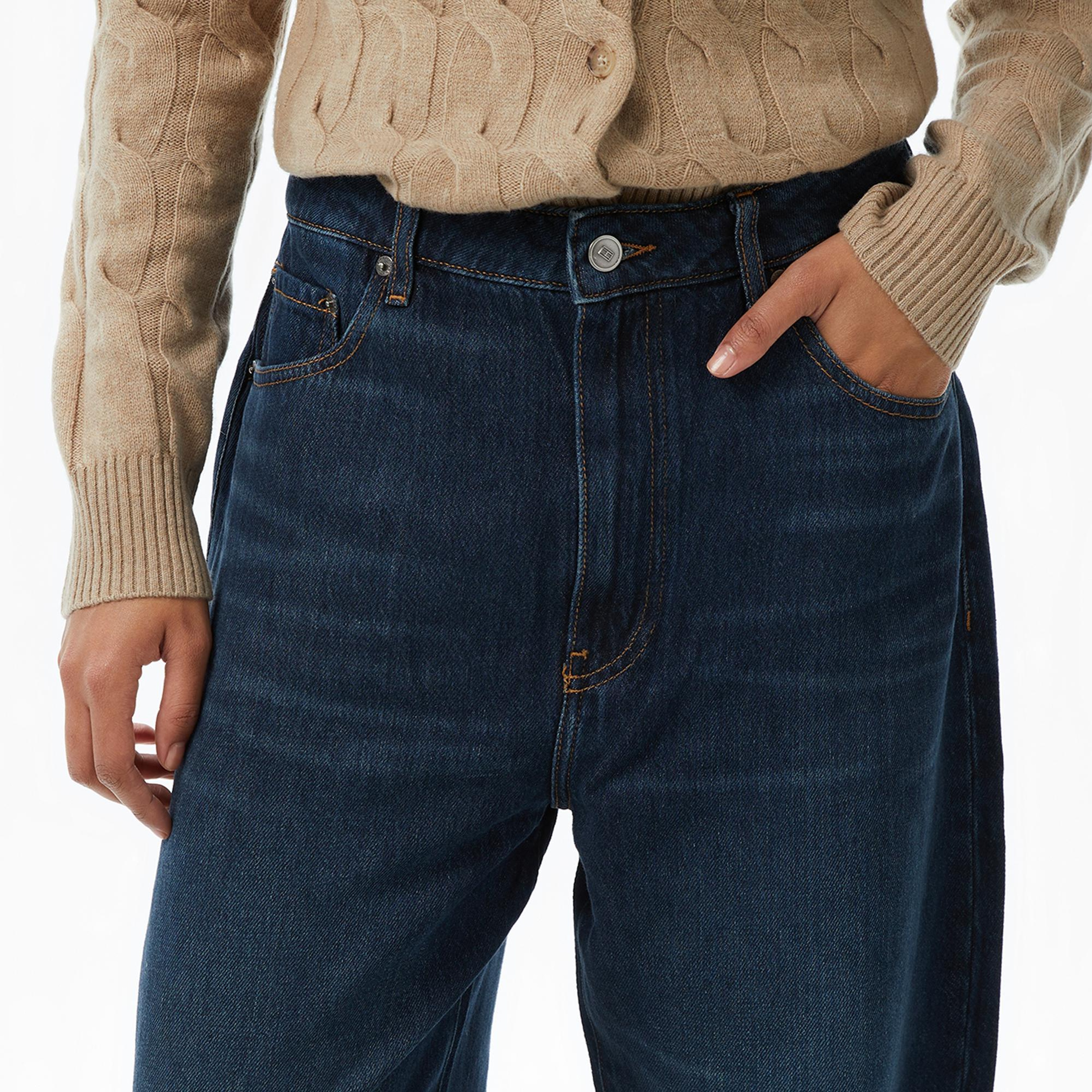 Tommy Hilfiger Denim Milo Barrel Kadın Mavi Jean Pantolon