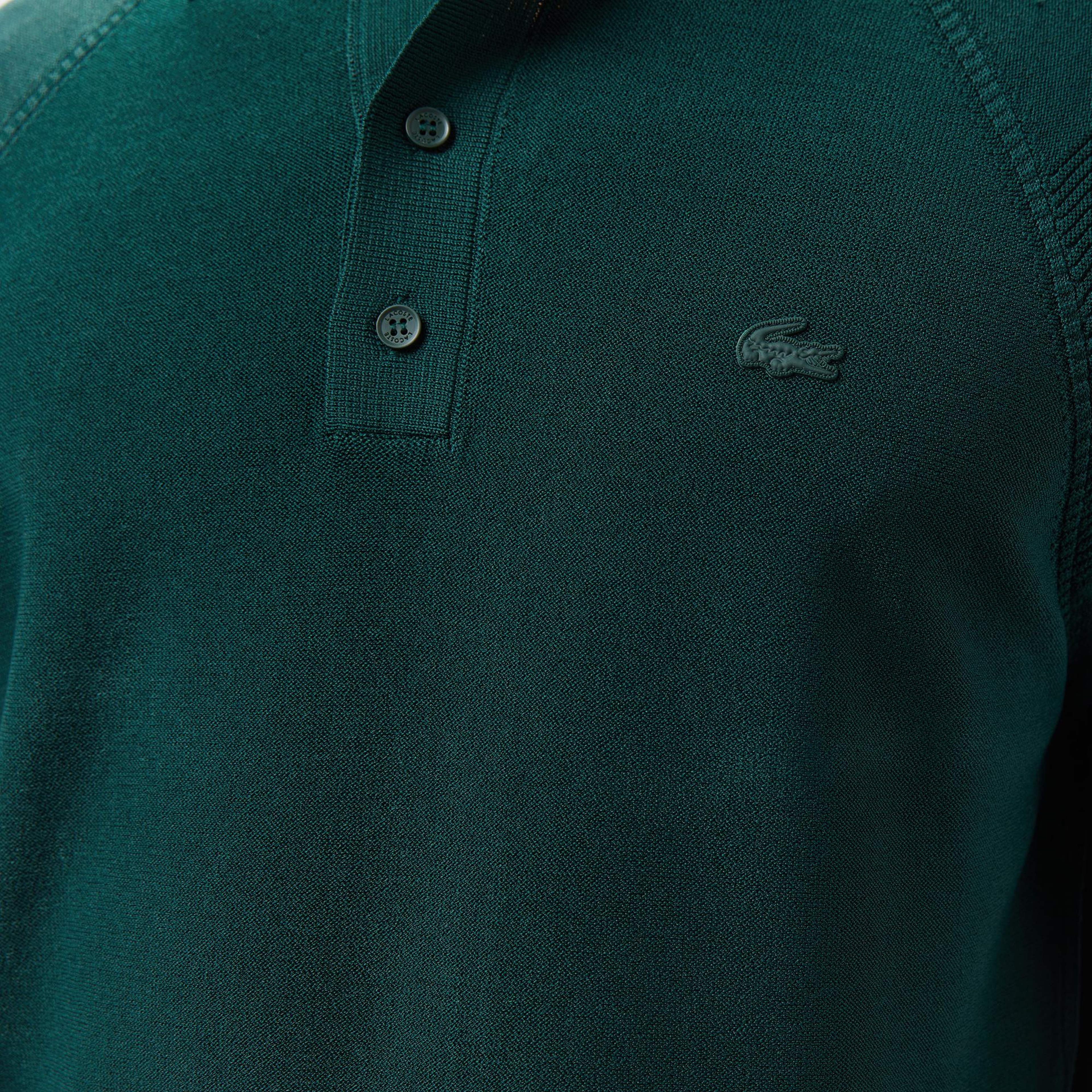 Lacoste Erkek Regular Fit Kısa Kollu Polo Yaka Koyu Yeşil Triko