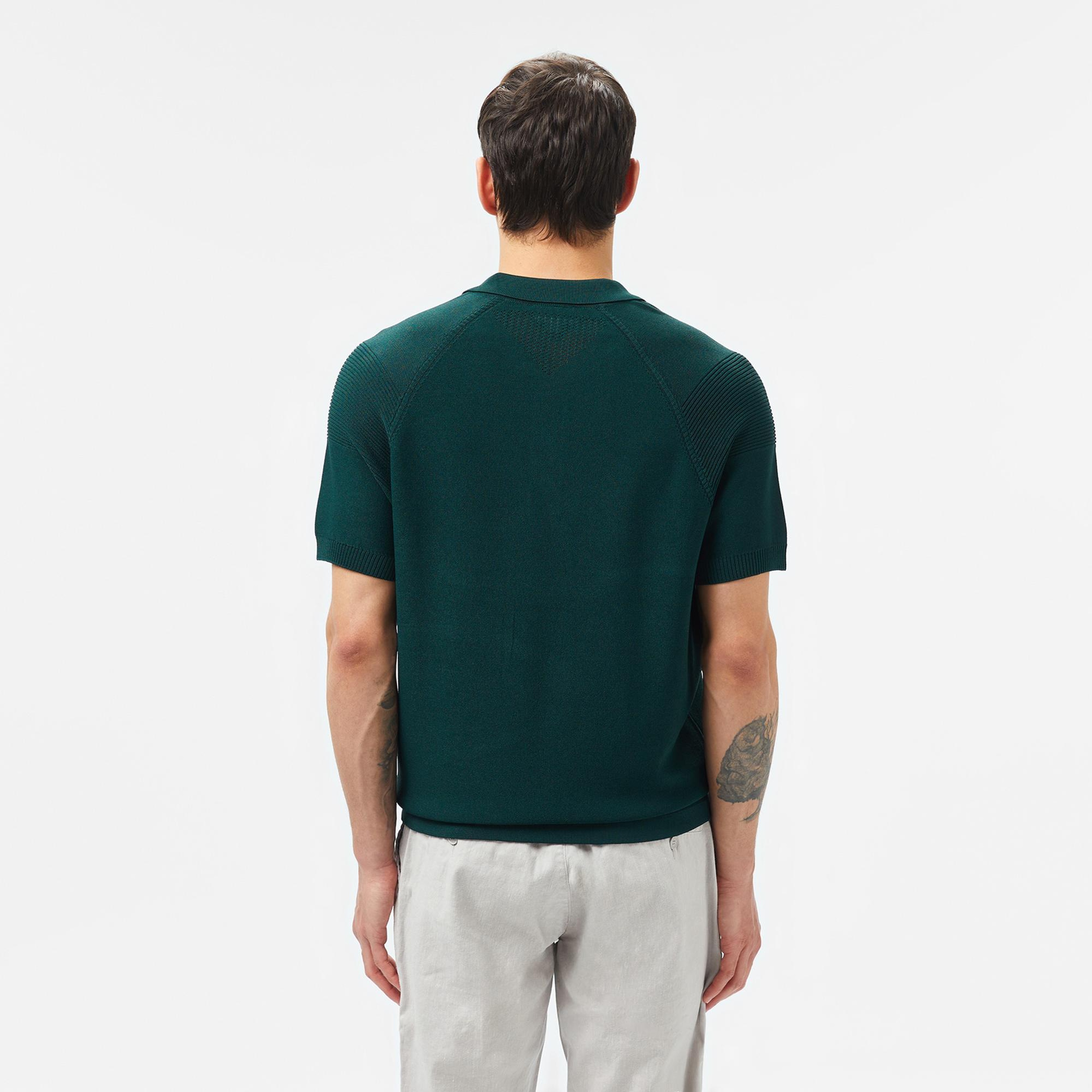Lacoste Erkek Regular Fit Kısa Kollu Polo Yaka Koyu Yeşil Triko
