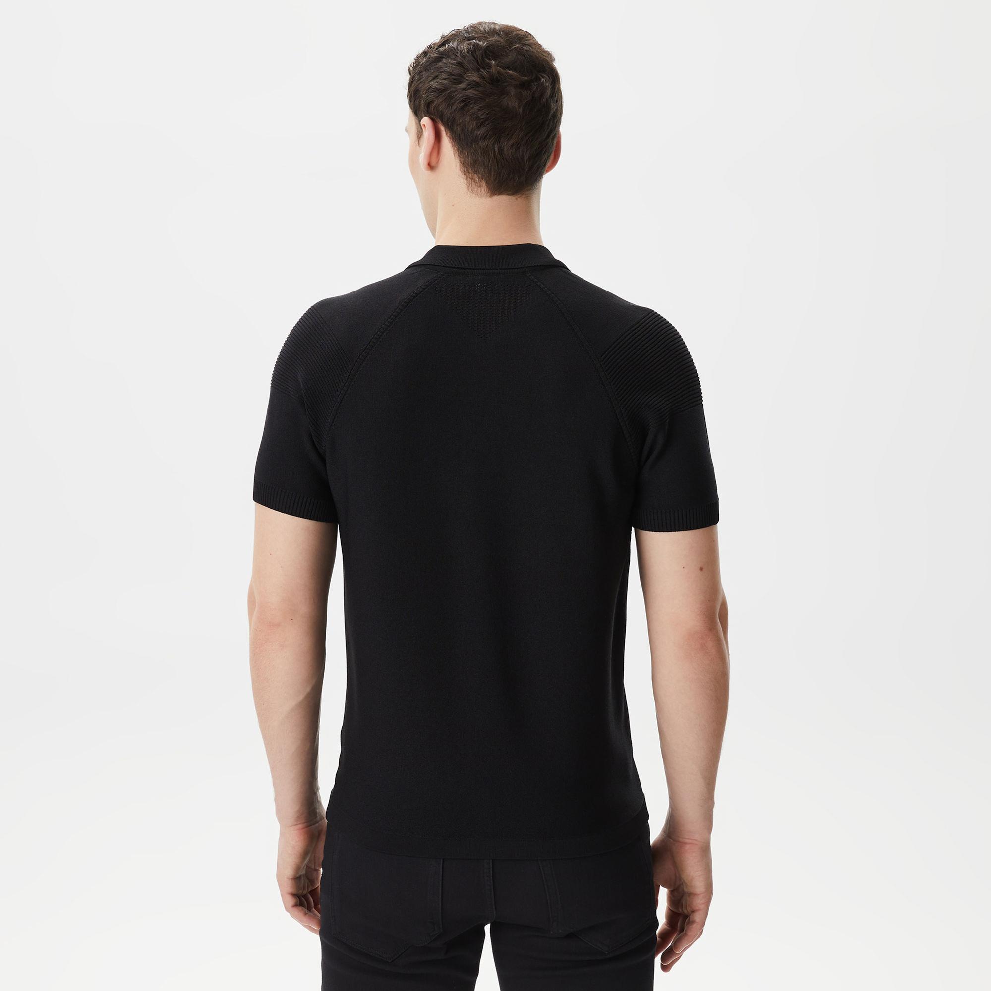 Lacoste Erkek Regular Fit Kısa Kollu Polo Yaka Siyah Triko