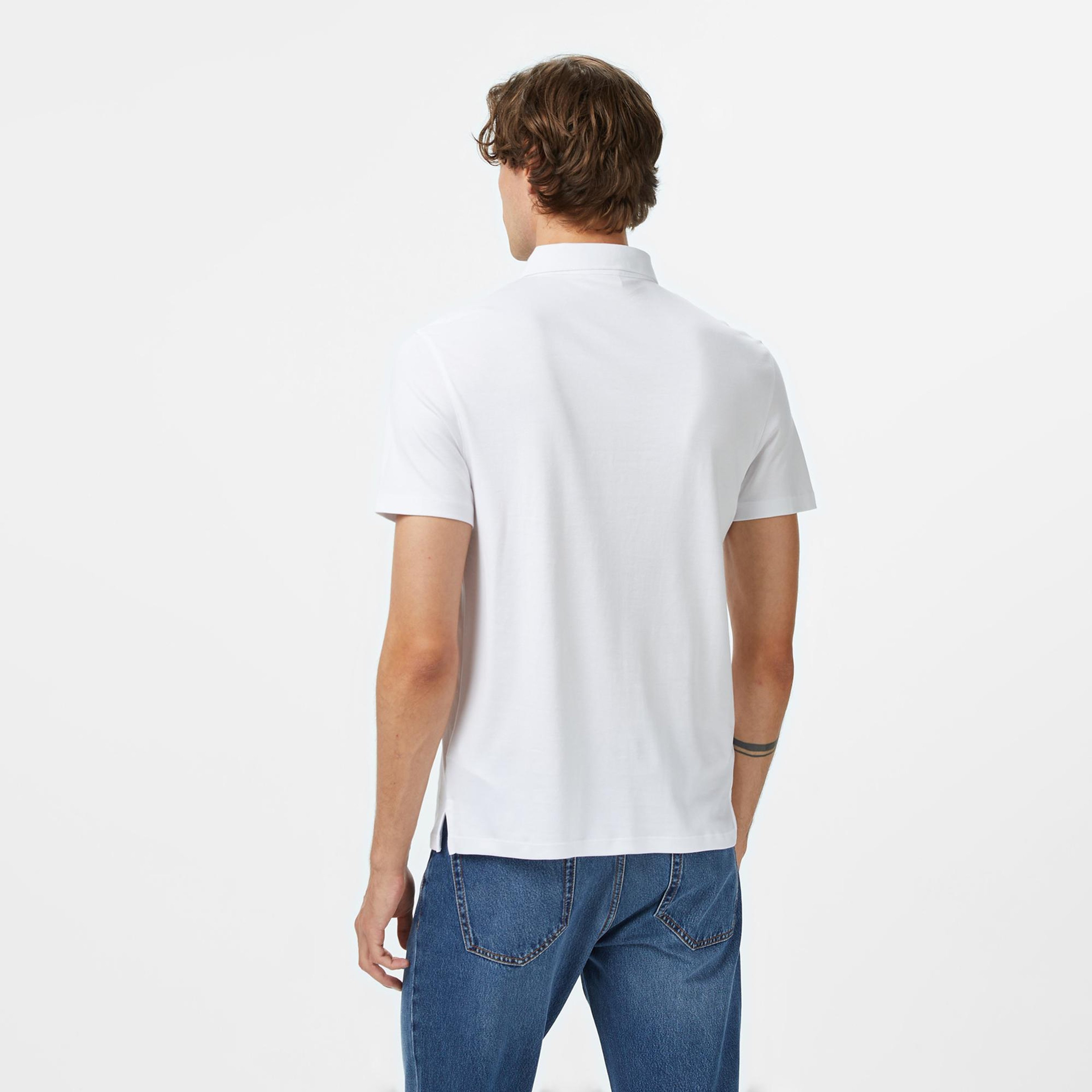 Calvin Klein Supima Erkek Beyaz Polo