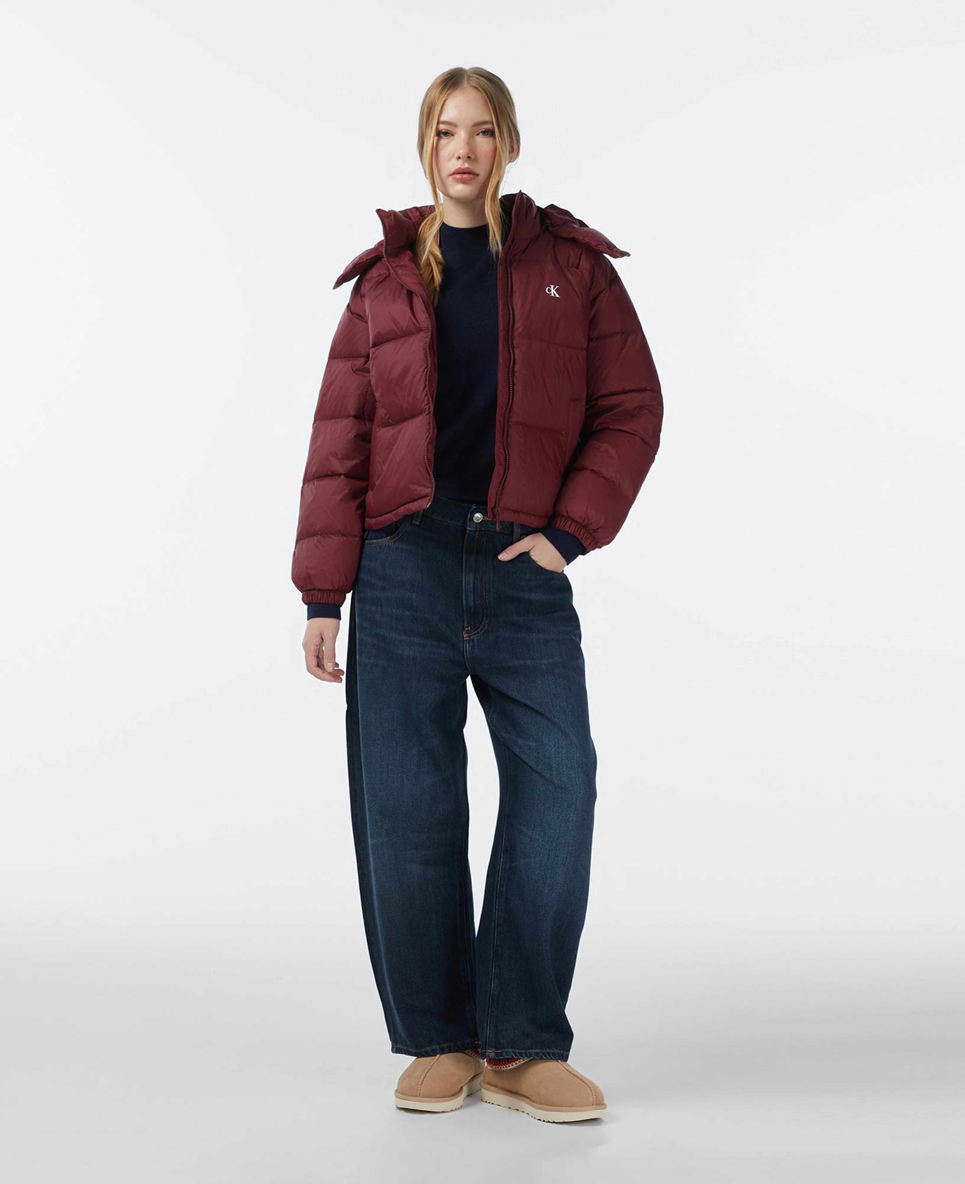 Calvin Klein Essential Midweight Puffer Kadın Bordo Mont