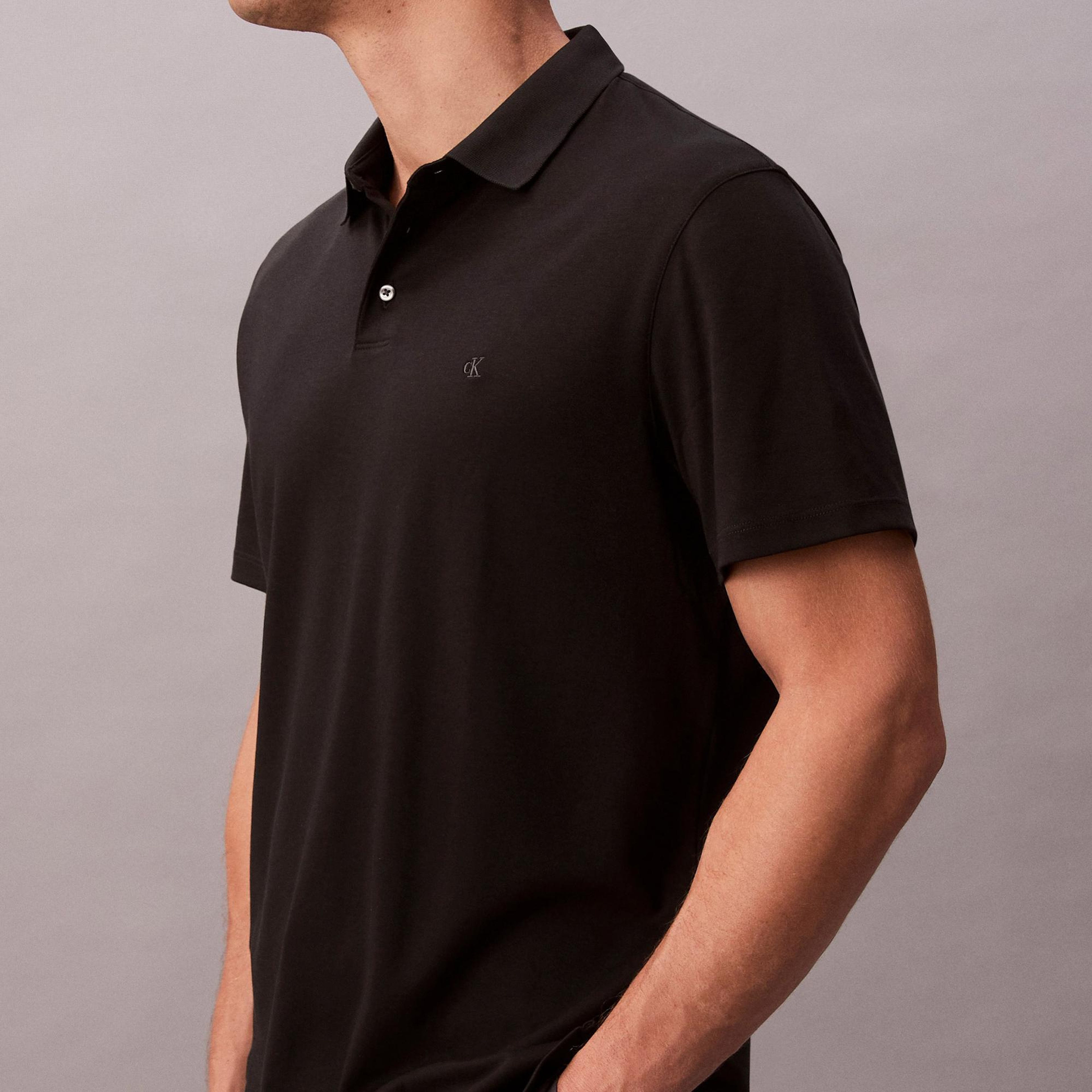 Calvin Klein Supima Erkek Siyah Polo