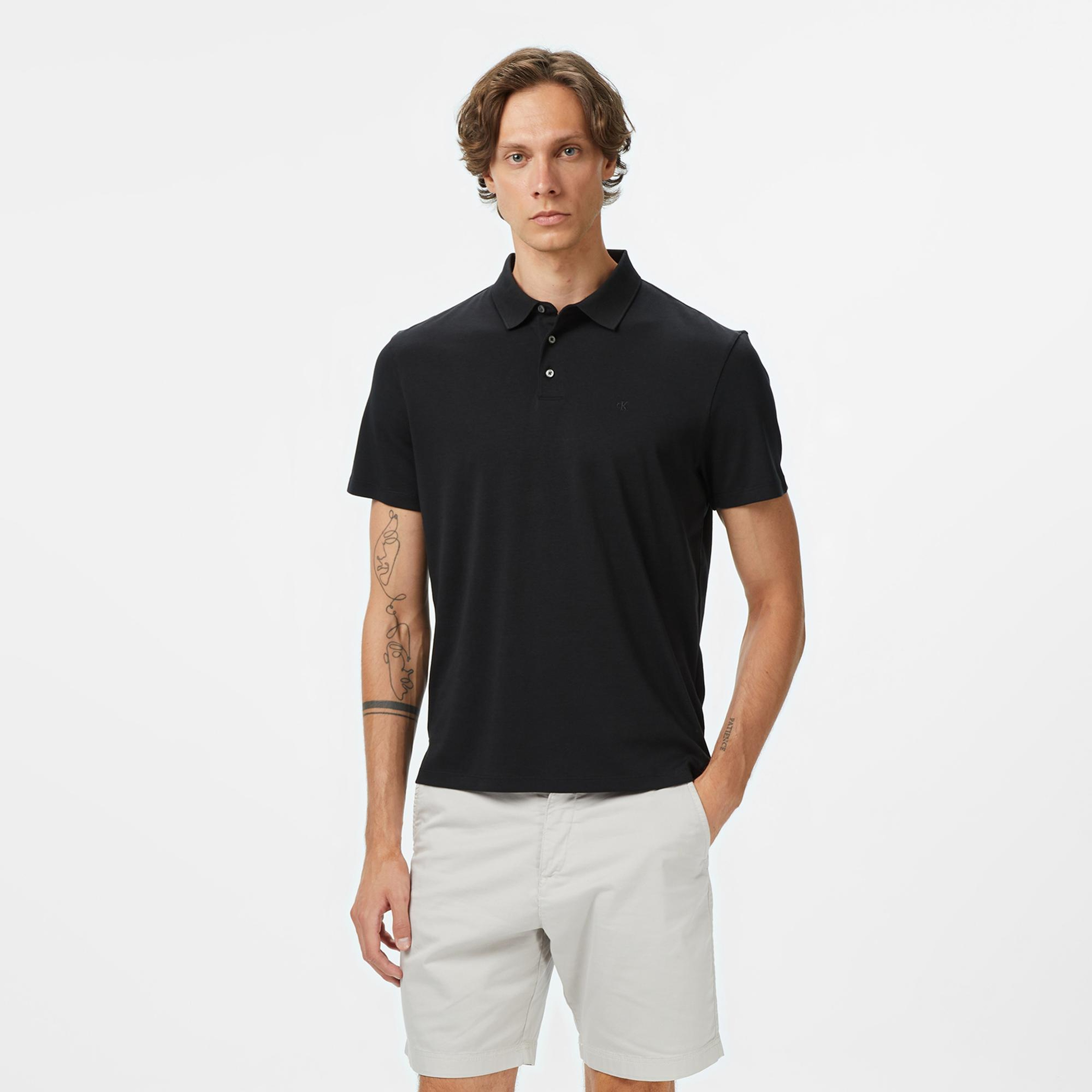 Calvin Klein Supima Erkek Siyah Polo