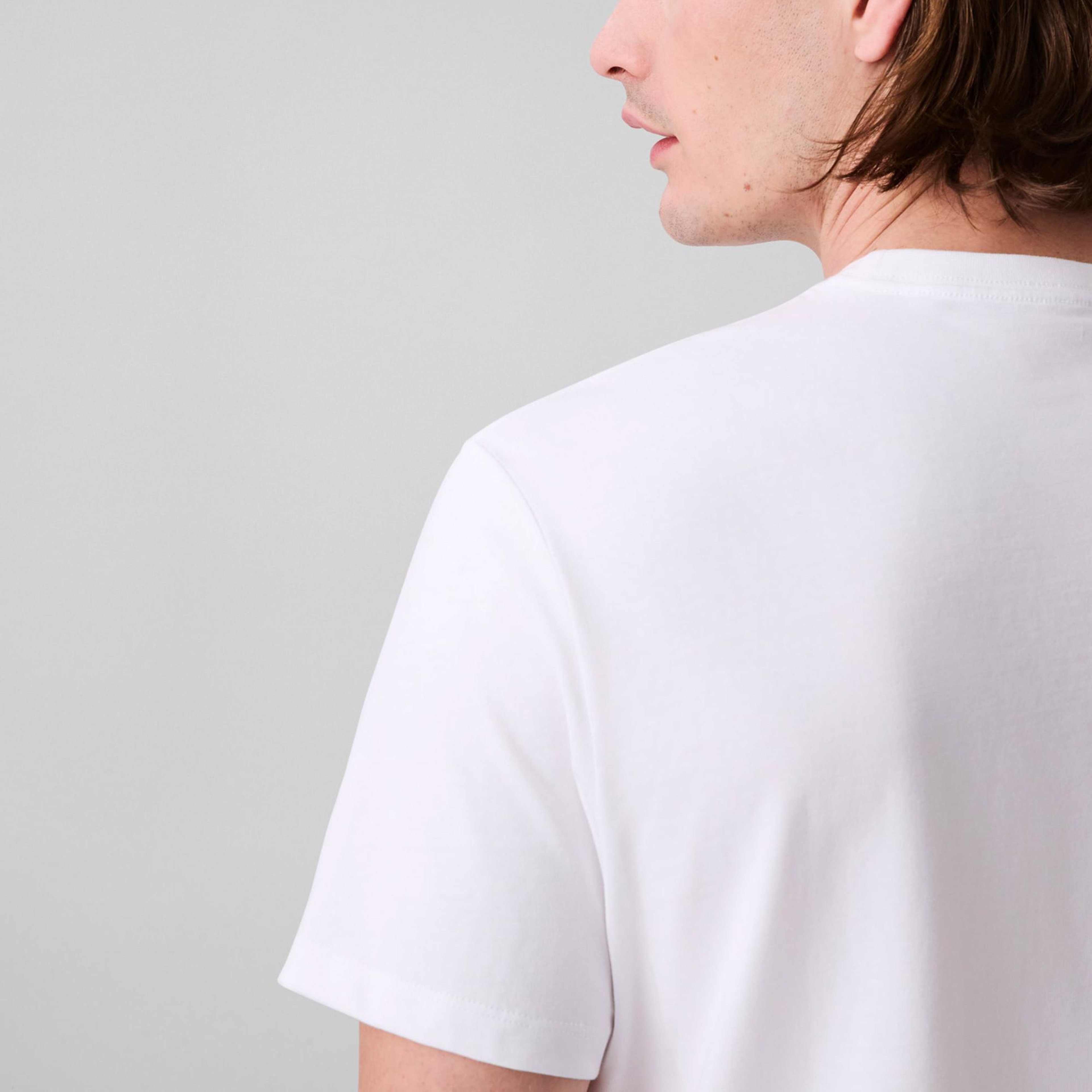 Calvin Klein Deboss Mono Graphic Erkek Beyaz T-Shirt