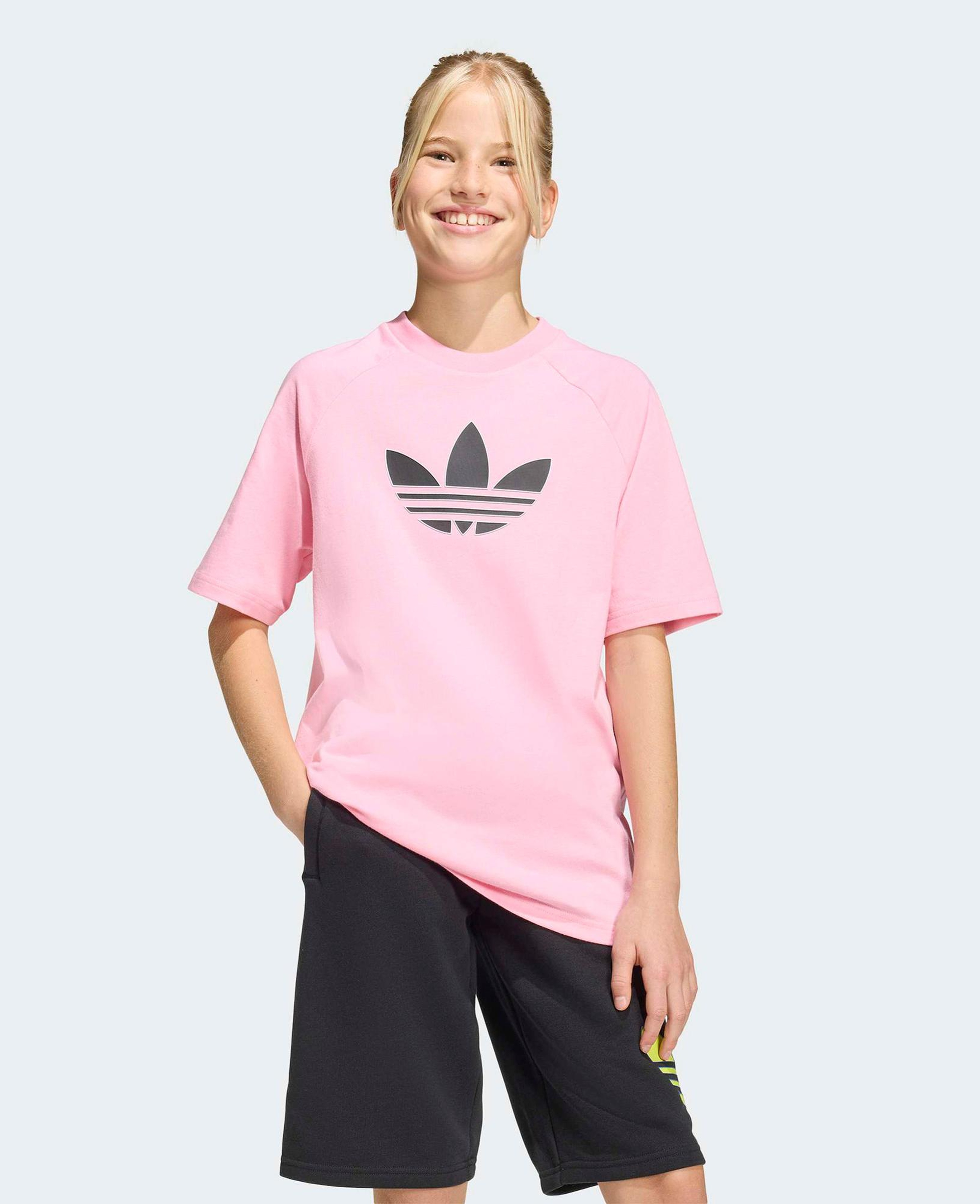 adidas Graphic Trefoil Çocuk Pembe T-Shirt