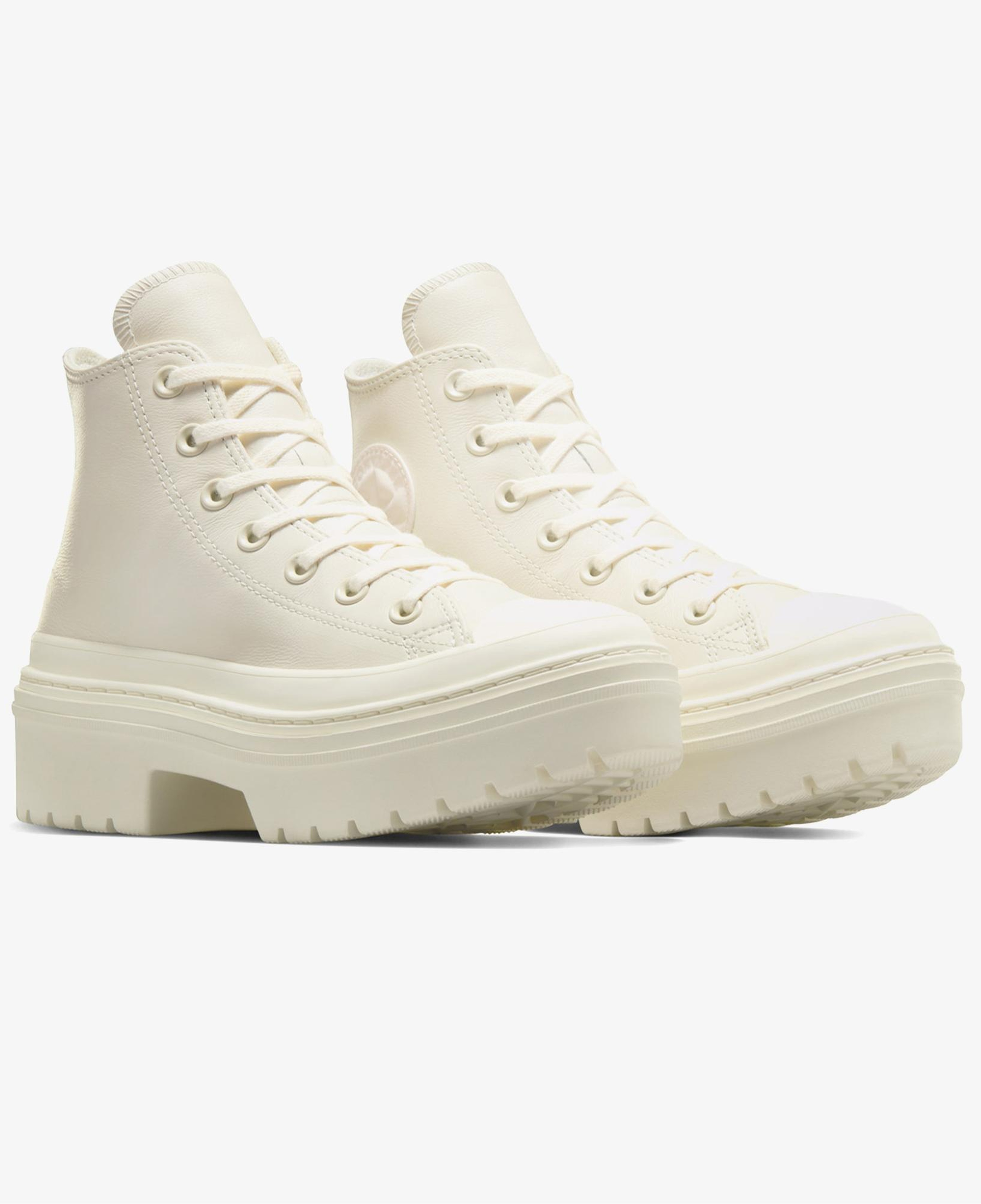 Converse Chuck Taylor All Star Lugged Heel Kadın Bej Deri Platform Bot