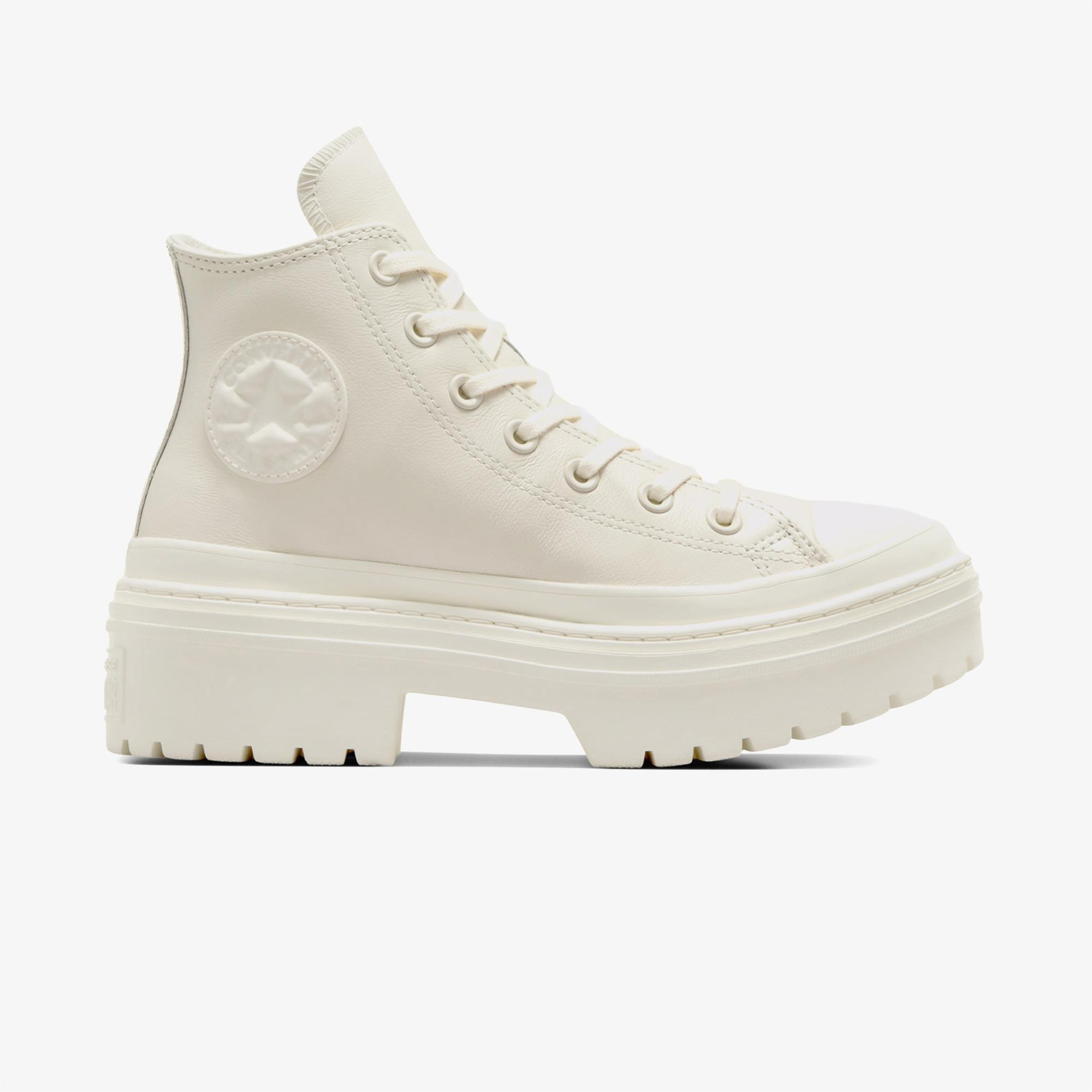 Converse Chuck Taylor All Star Lugged Heel Kadın Bej Deri Platform Bot