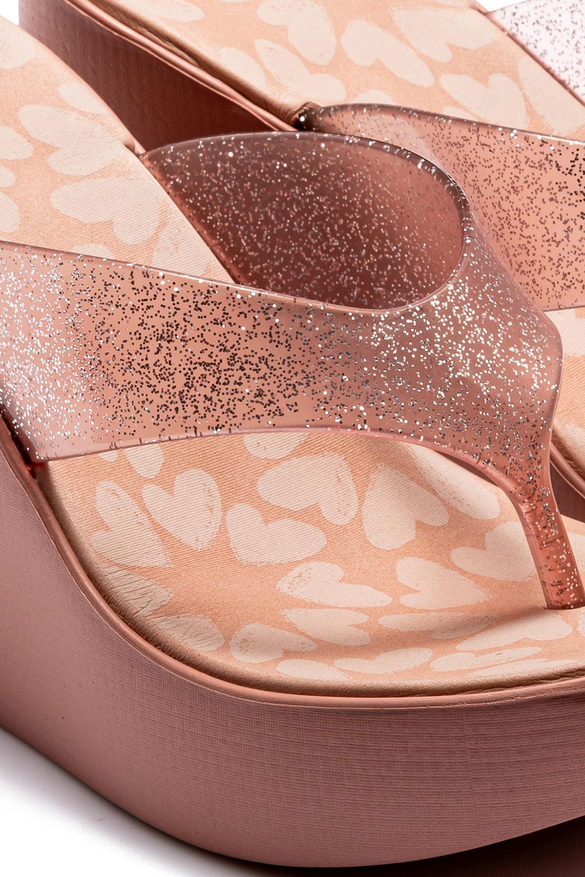 Sunny Topuklu Kadın Parmak Arası Terlik Pudra 35/40