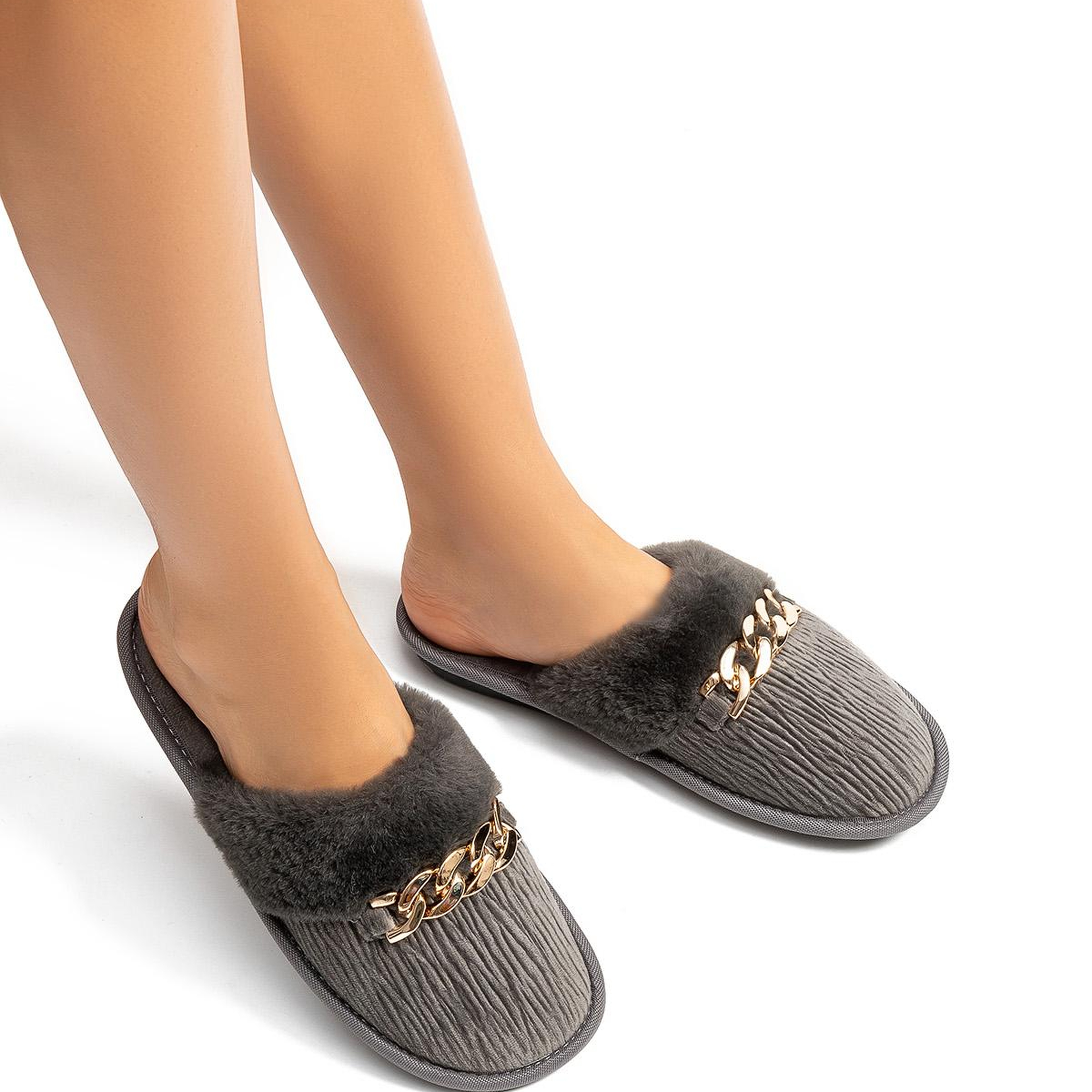 Nora Kadın Ev Terliği Gri 36/41