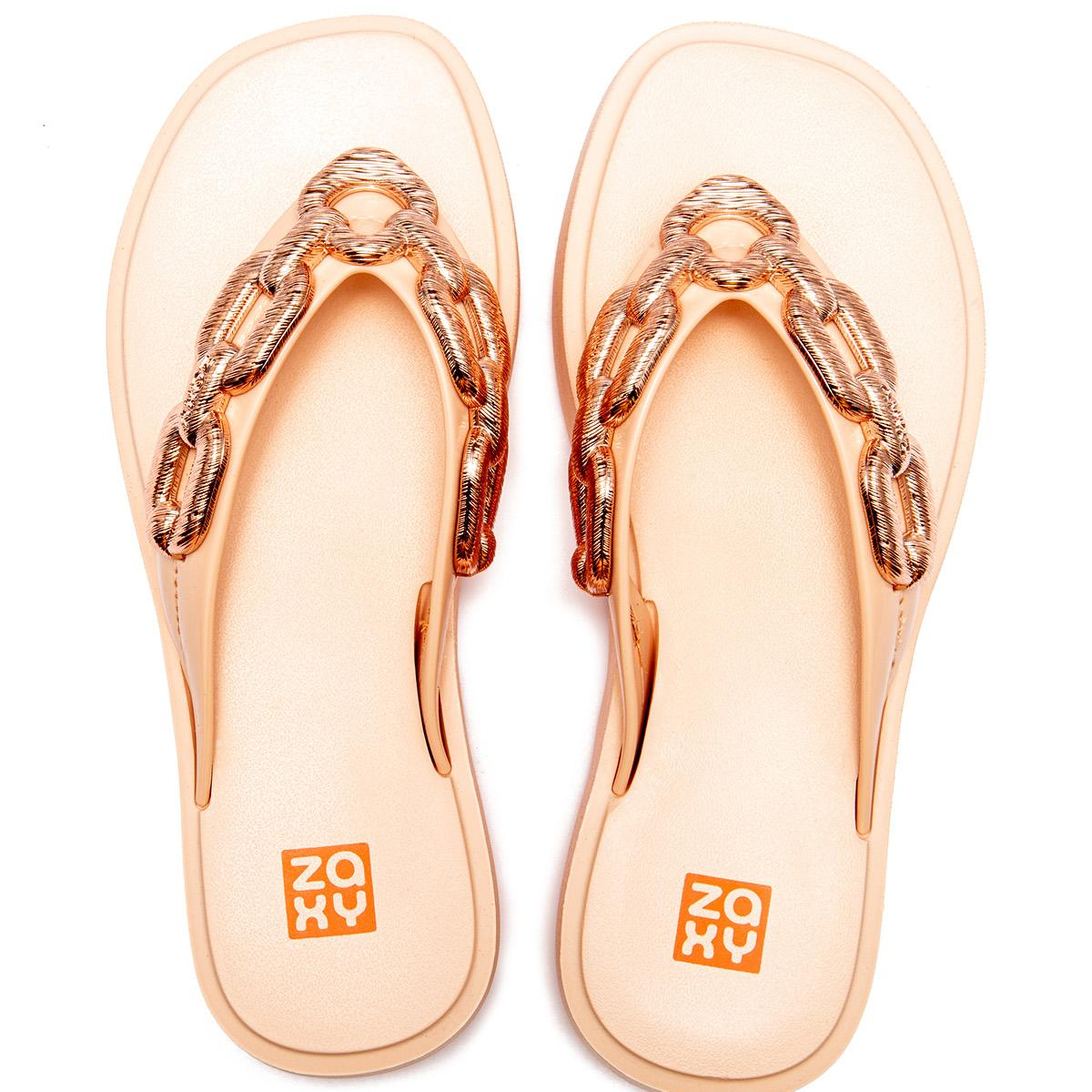 Chain Kadın Parmak Arası Terlik Koyu Bej 35/40