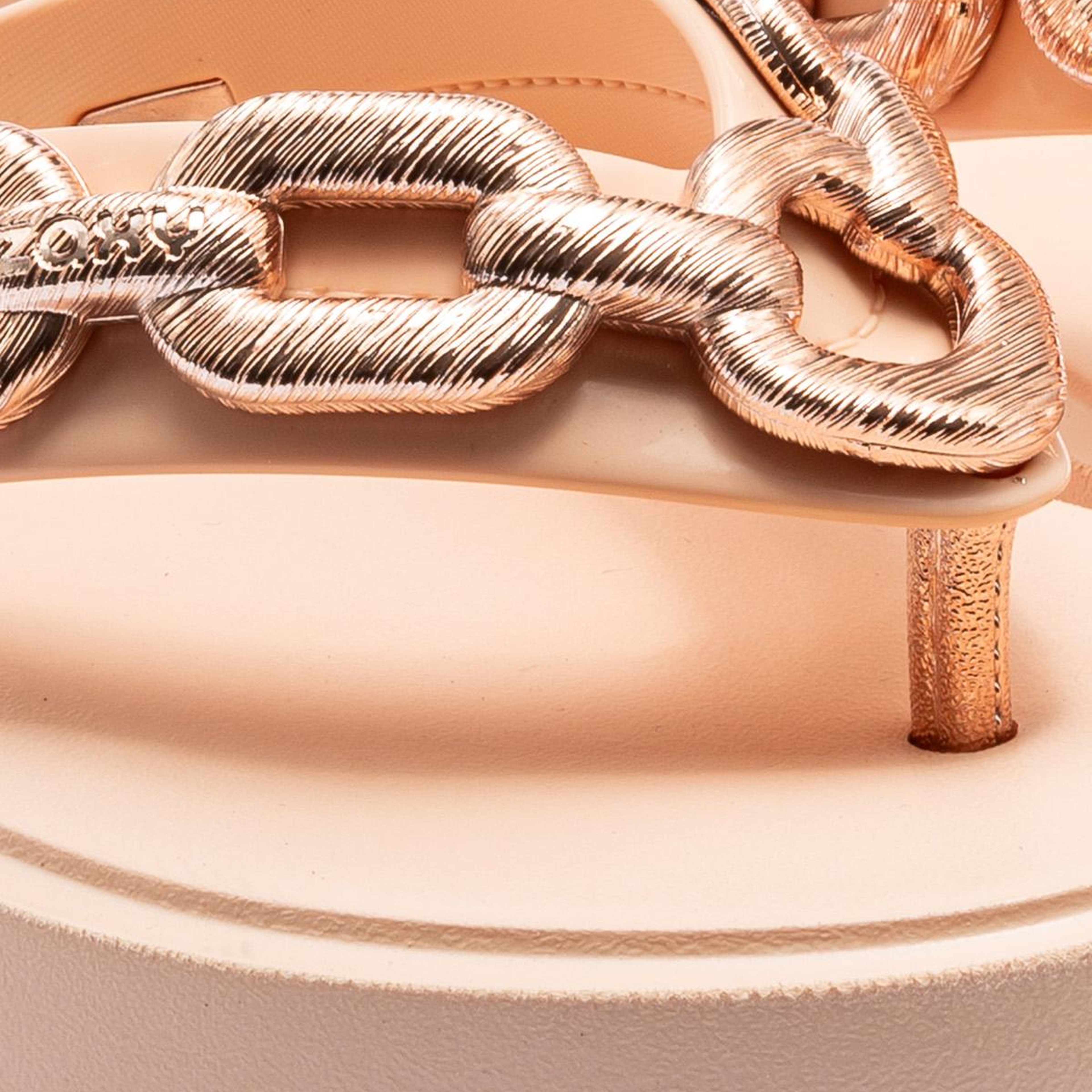 Chain Kadın Parmak Arası Terlik Koyu Bej 35/40