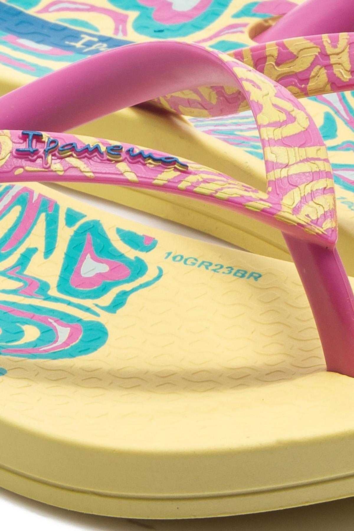 Nostalgic Hearts Çocuk Parmak Arası Terlik Sarı 25/35