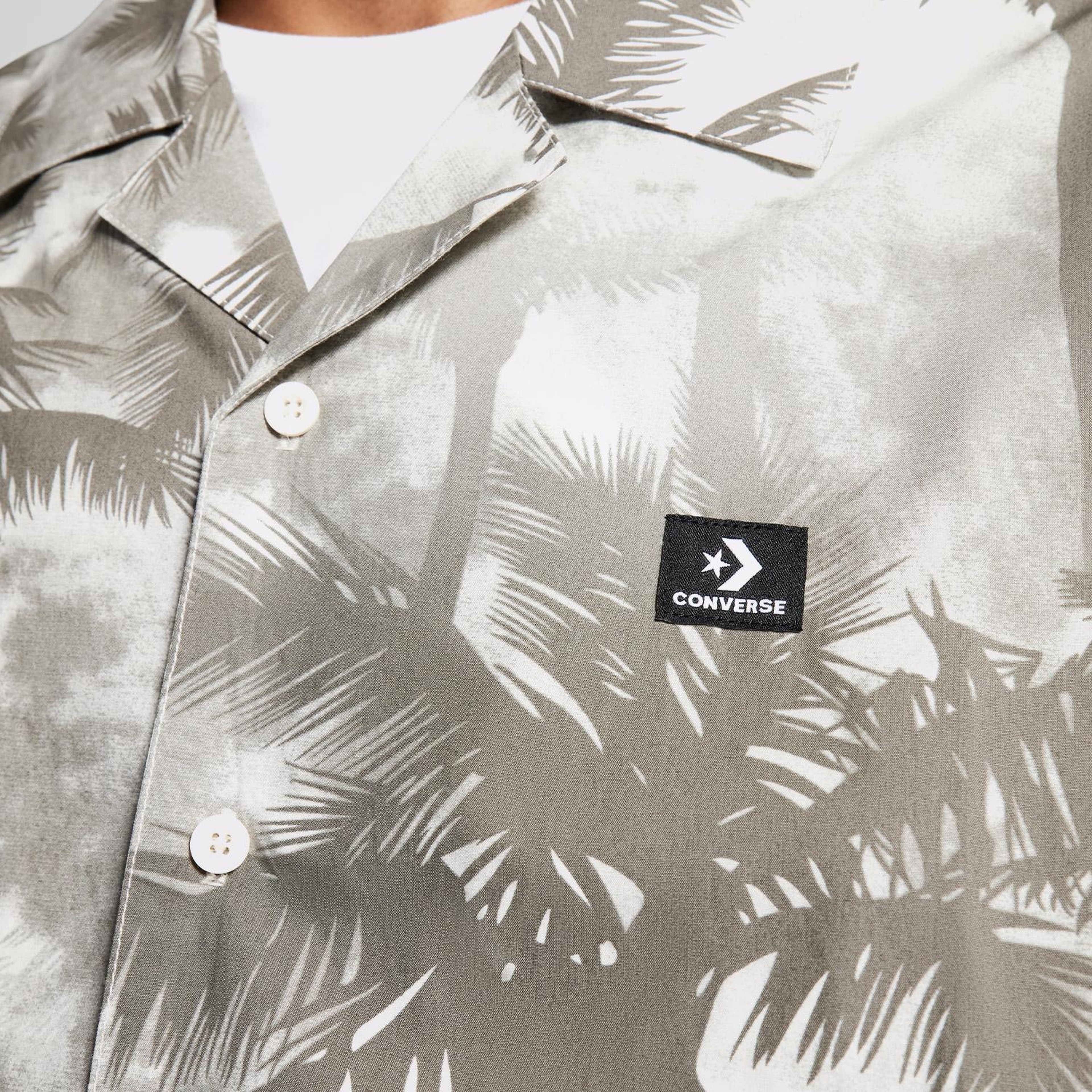 Converse Erkek Gri Desenli Gömlek