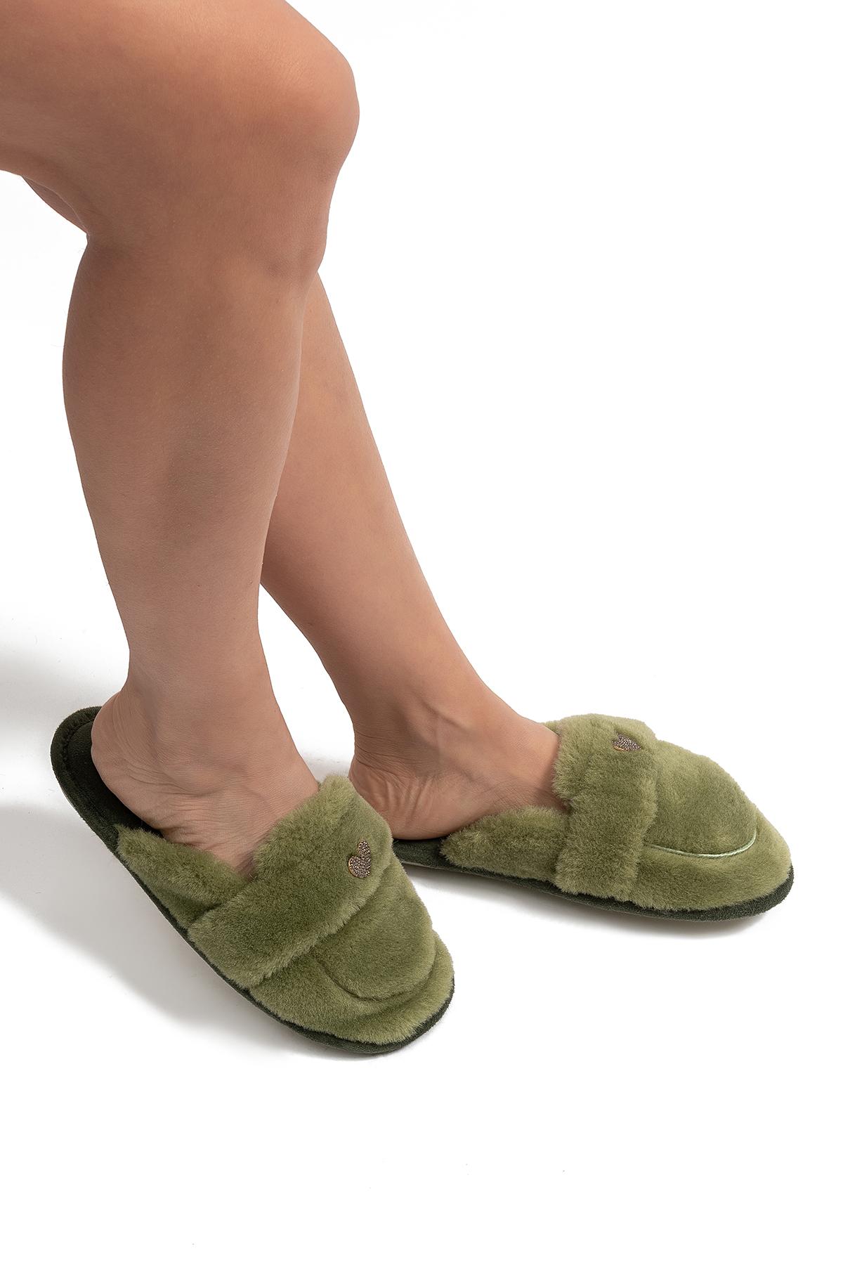 Mammy Peluş Kadın Ev Terliği Yeşil 37/41