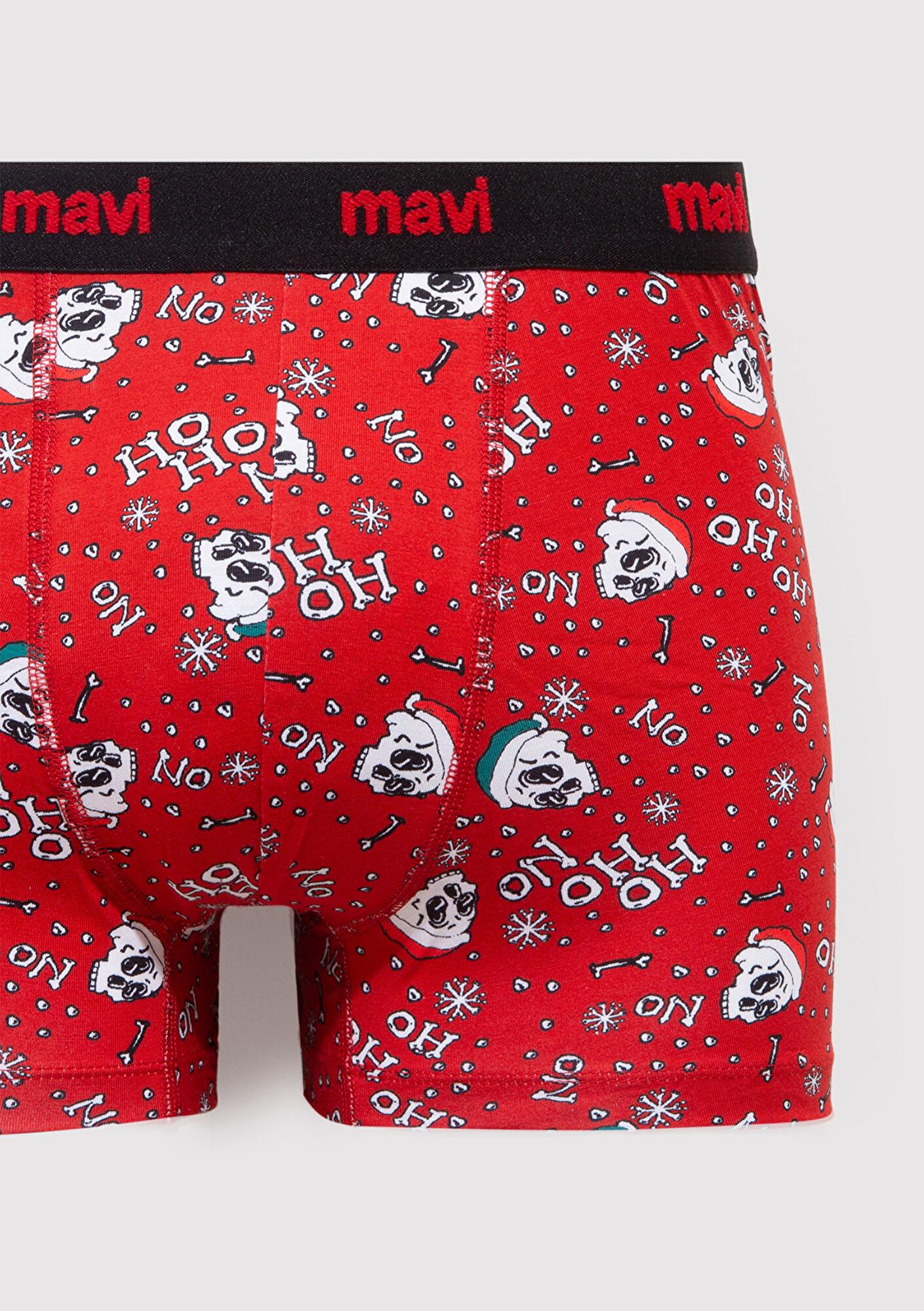 Mavi Yılbaşı Temalı Baskılı Boxer 0912122-70477