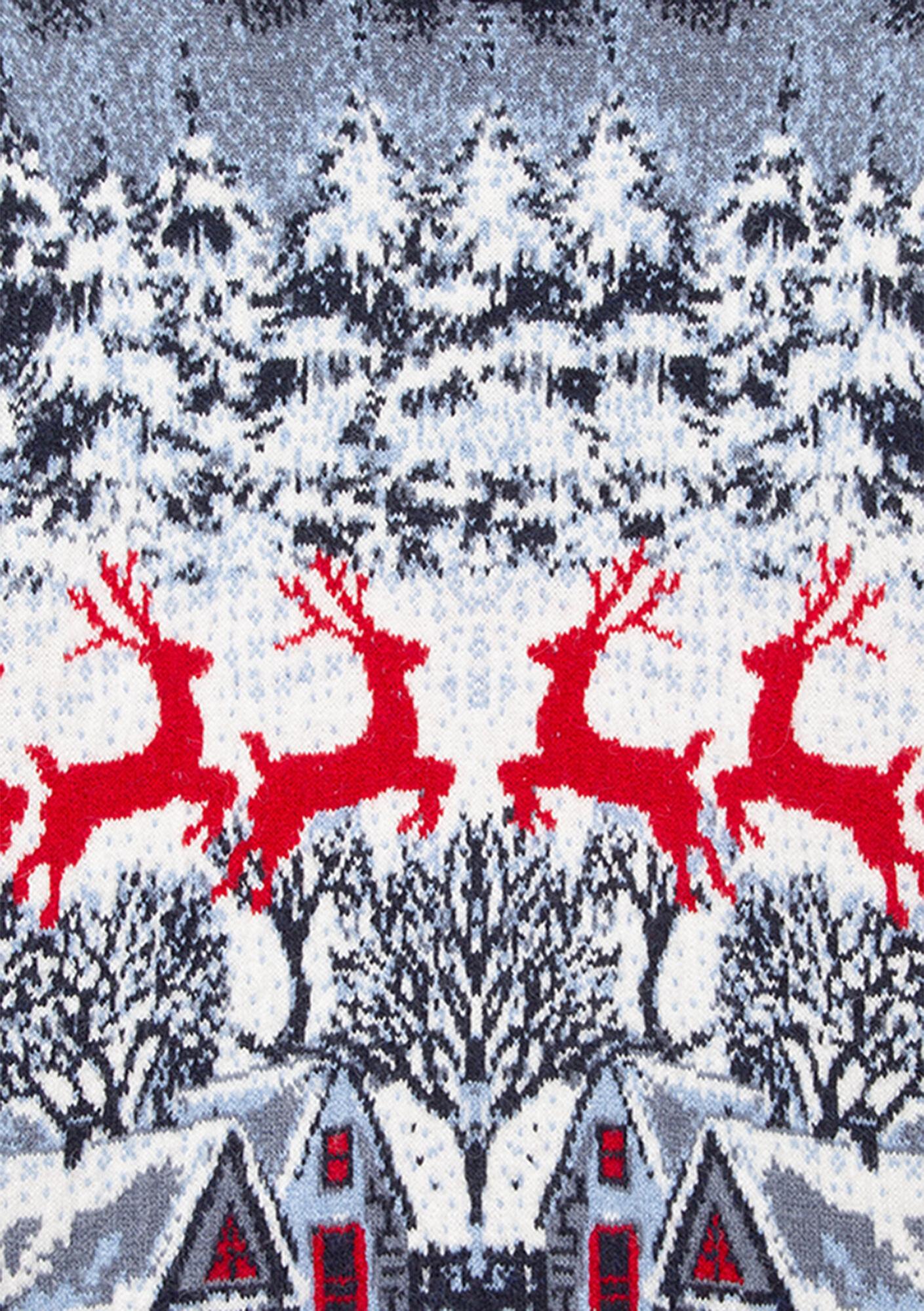 Mavi Yılbaşı Temalı Lacivert Kazak Regular Fit / Normal Kesim 0710407-70490