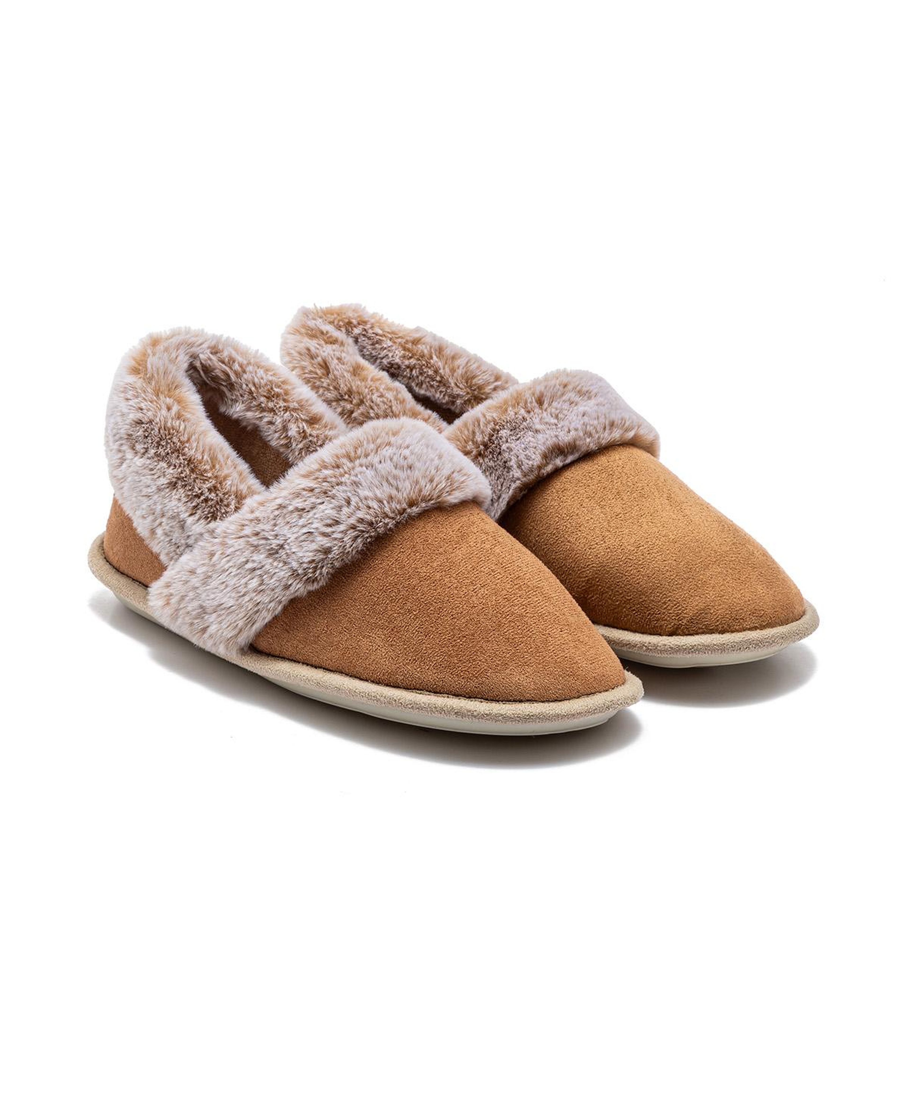 Niki Kadın Peluş Ev Ayakkabısı Koyu Bej 37/41