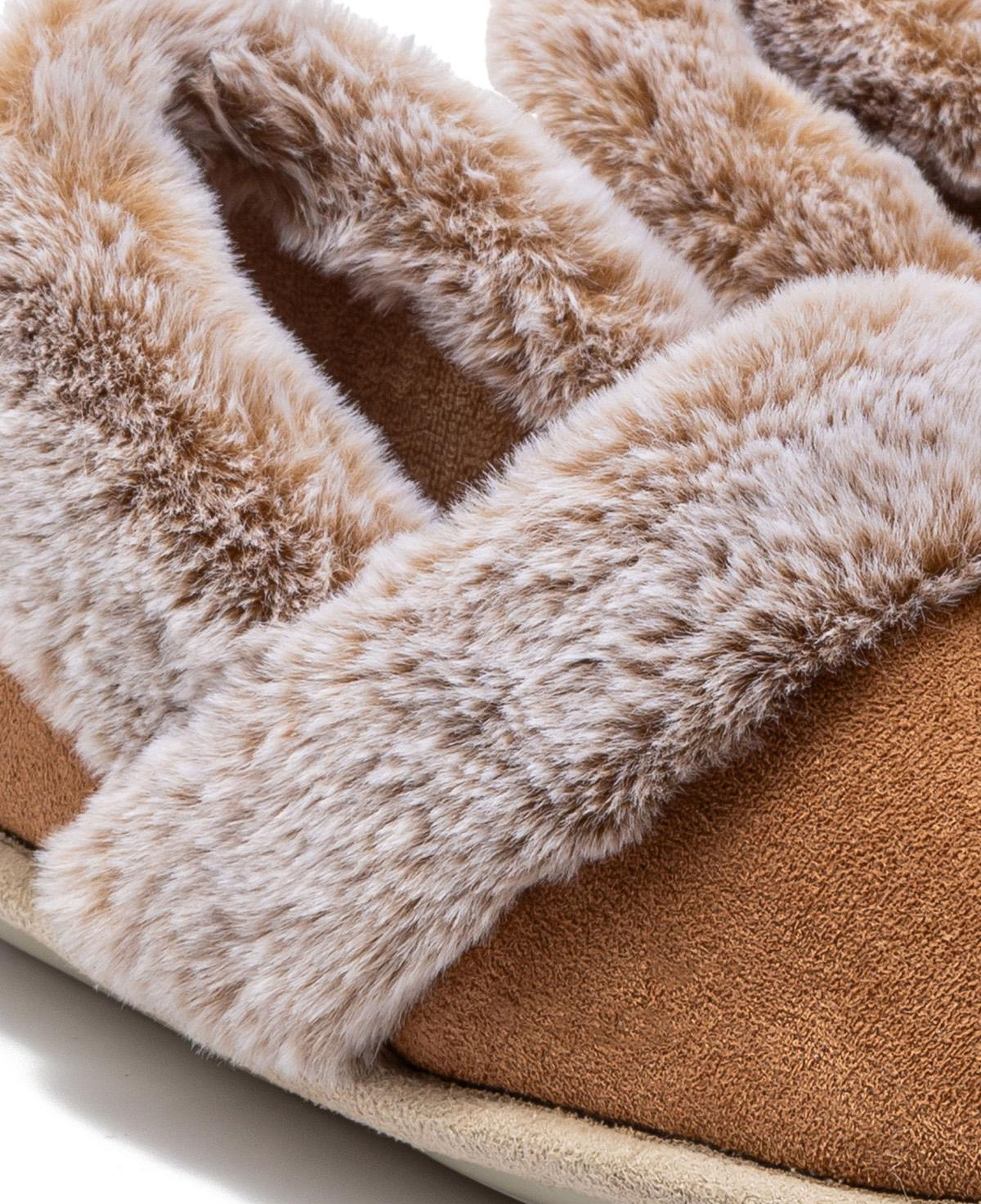 Niki Kadın Peluş Ev Ayakkabısı Koyu Bej 37/41