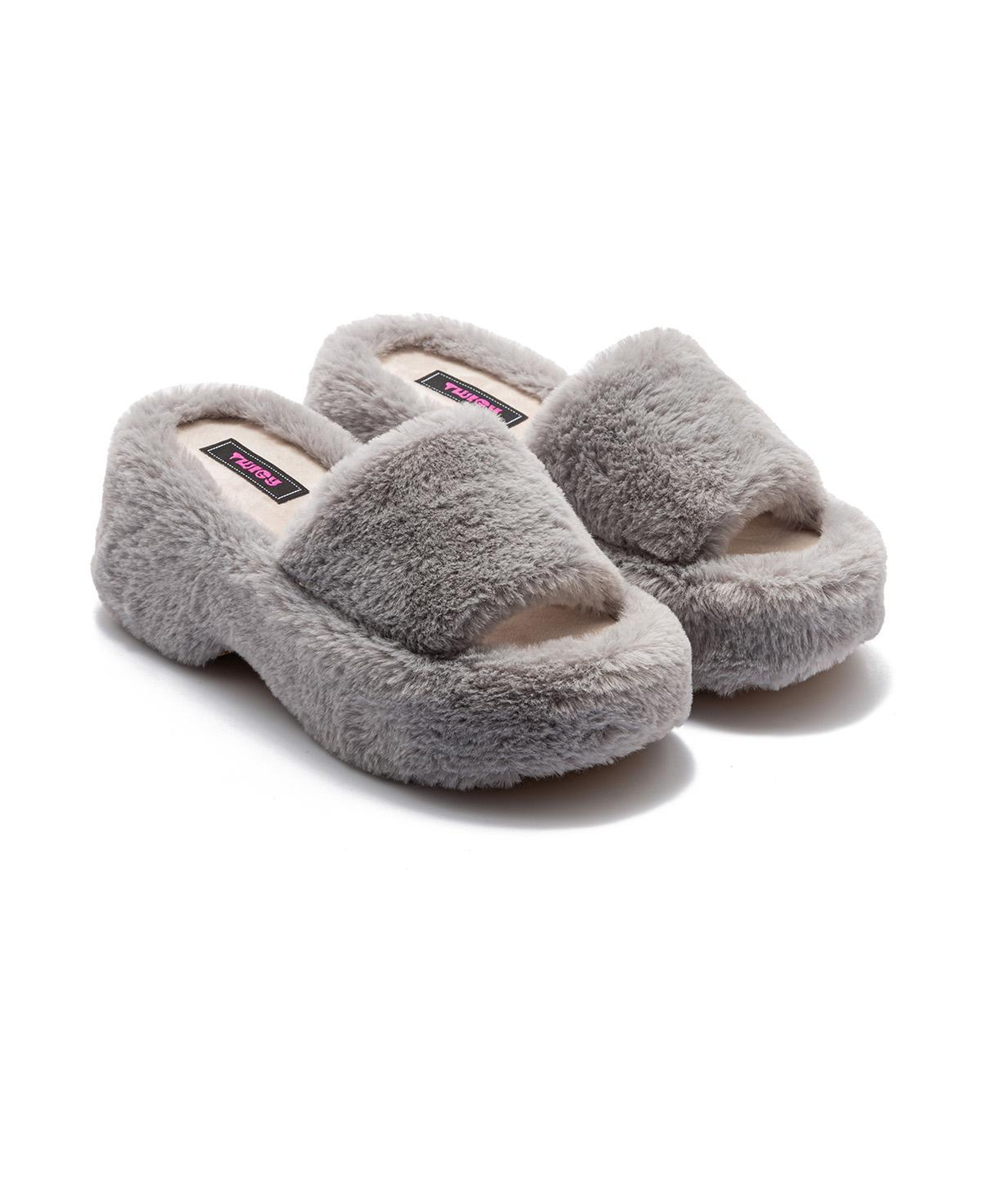 Lili Peluş Kadın Topuklu Ev Terliği Gri 36/40