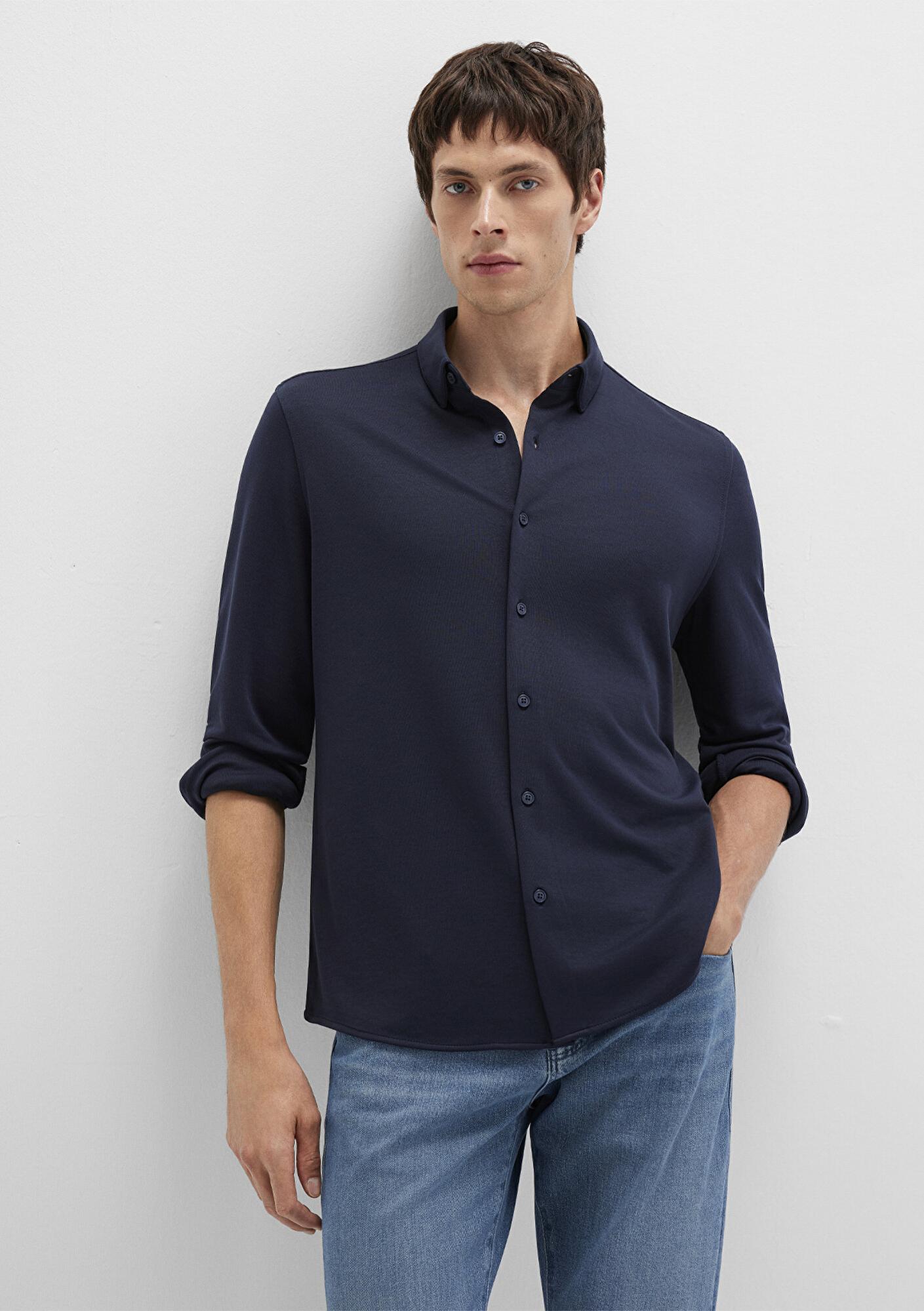 Mavi Mavi Black Lacivert Gömlek Slim Fit / Dar Kesim 0211908-70488