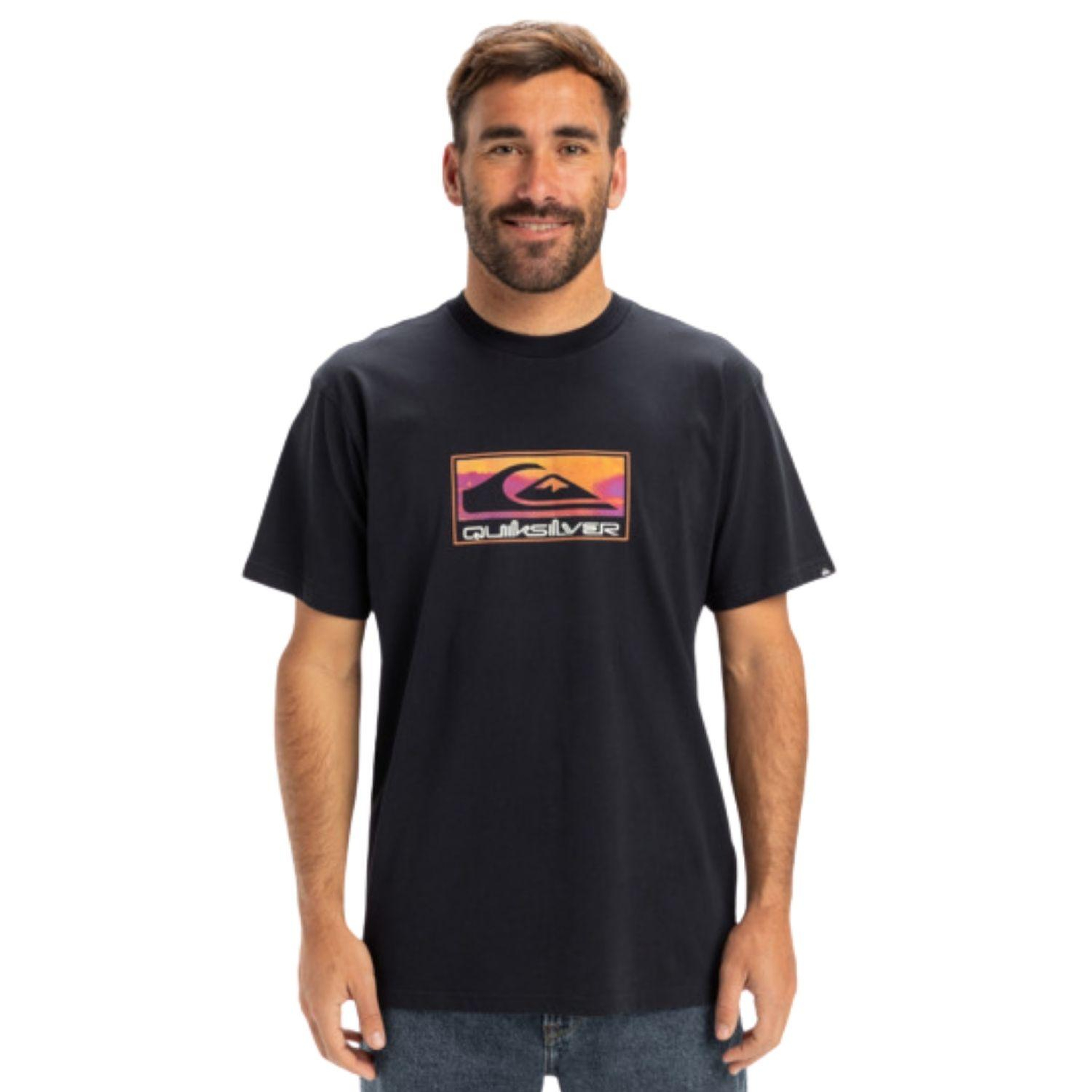 Quiksilver Ev Gradient Box Erkek Mavi Tişört