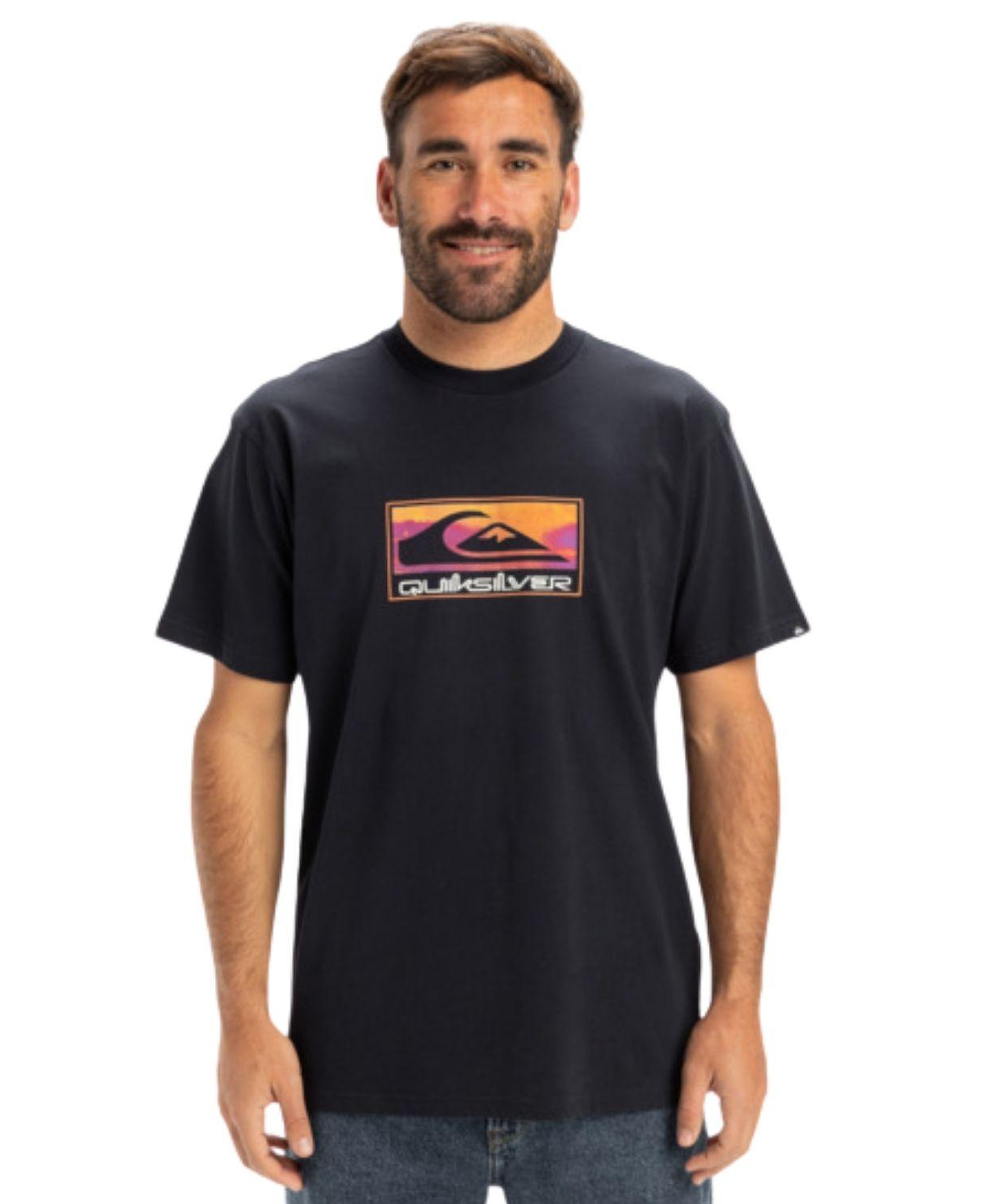 Quiksilver Ev Gradient Box Erkek Mavi Tişört