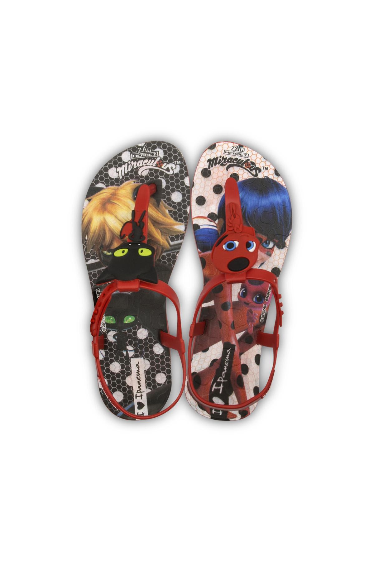 Ladybug Çocuk Sandalet Kırmızı/Siyah 30/35