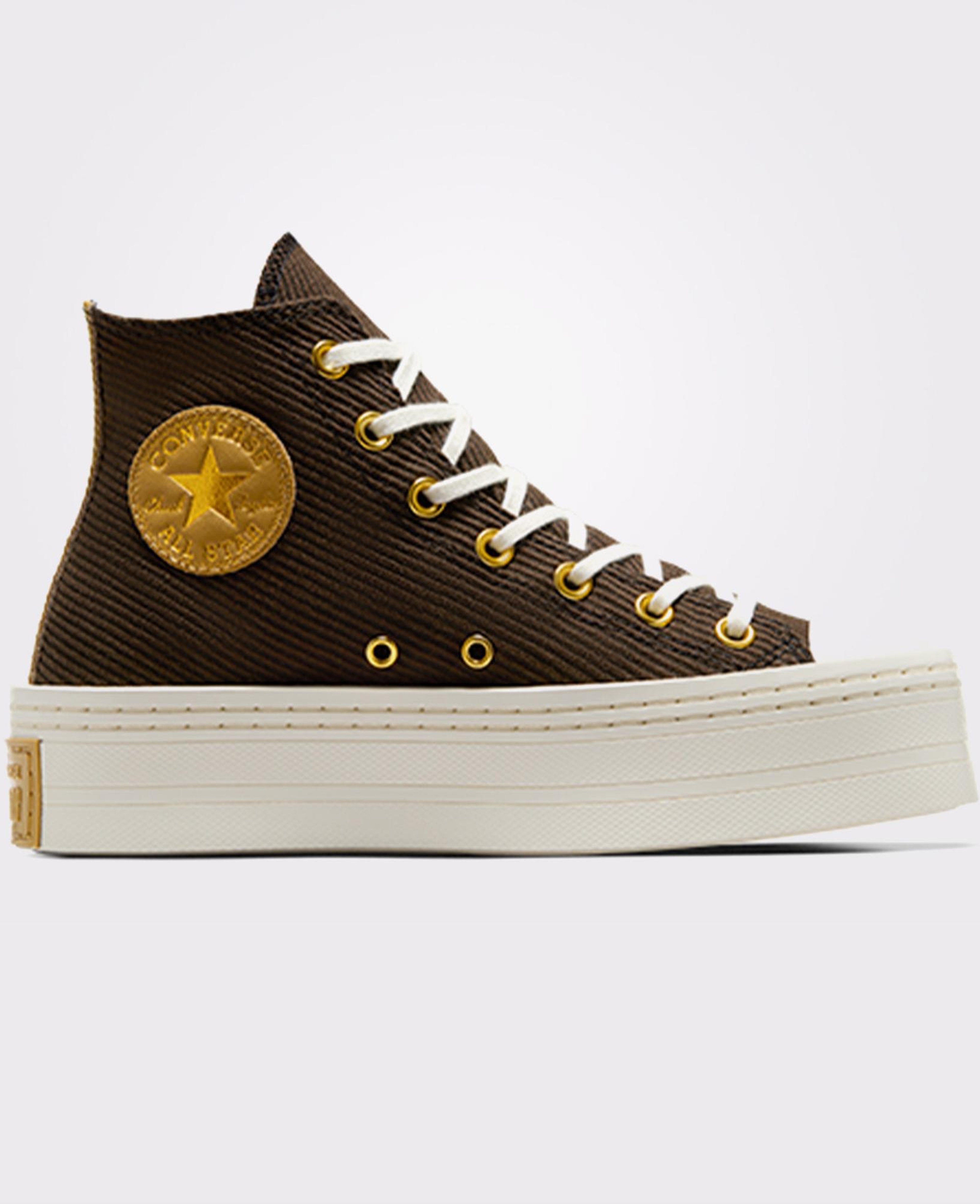 Converse Chuck Taylor All Star Modern Lift Corduroy Unisex Kahverengi Platform Sneaker