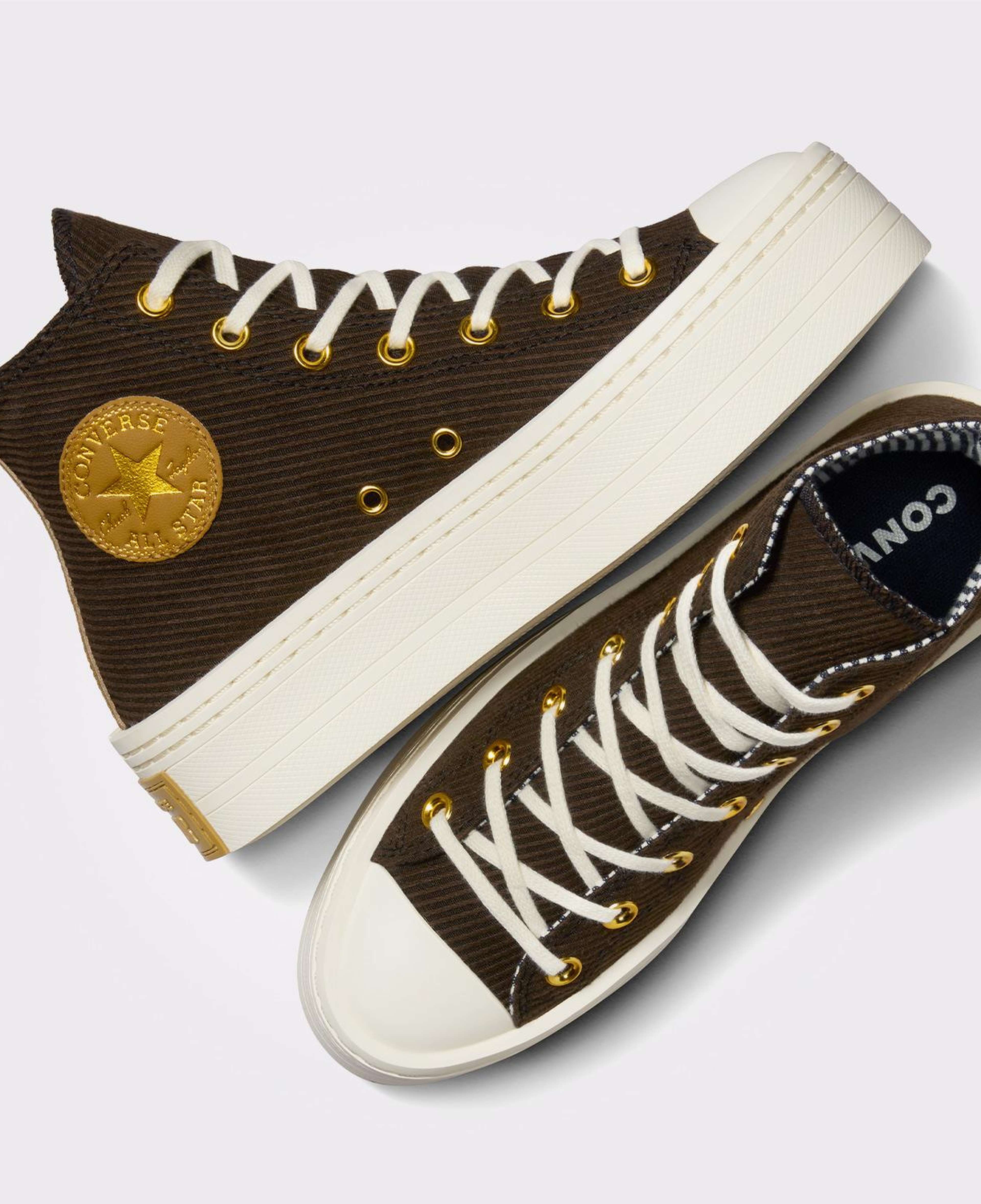 Converse Chuck Taylor All Star Modern Lift Corduroy Unisex Kahverengi Platform Sneaker