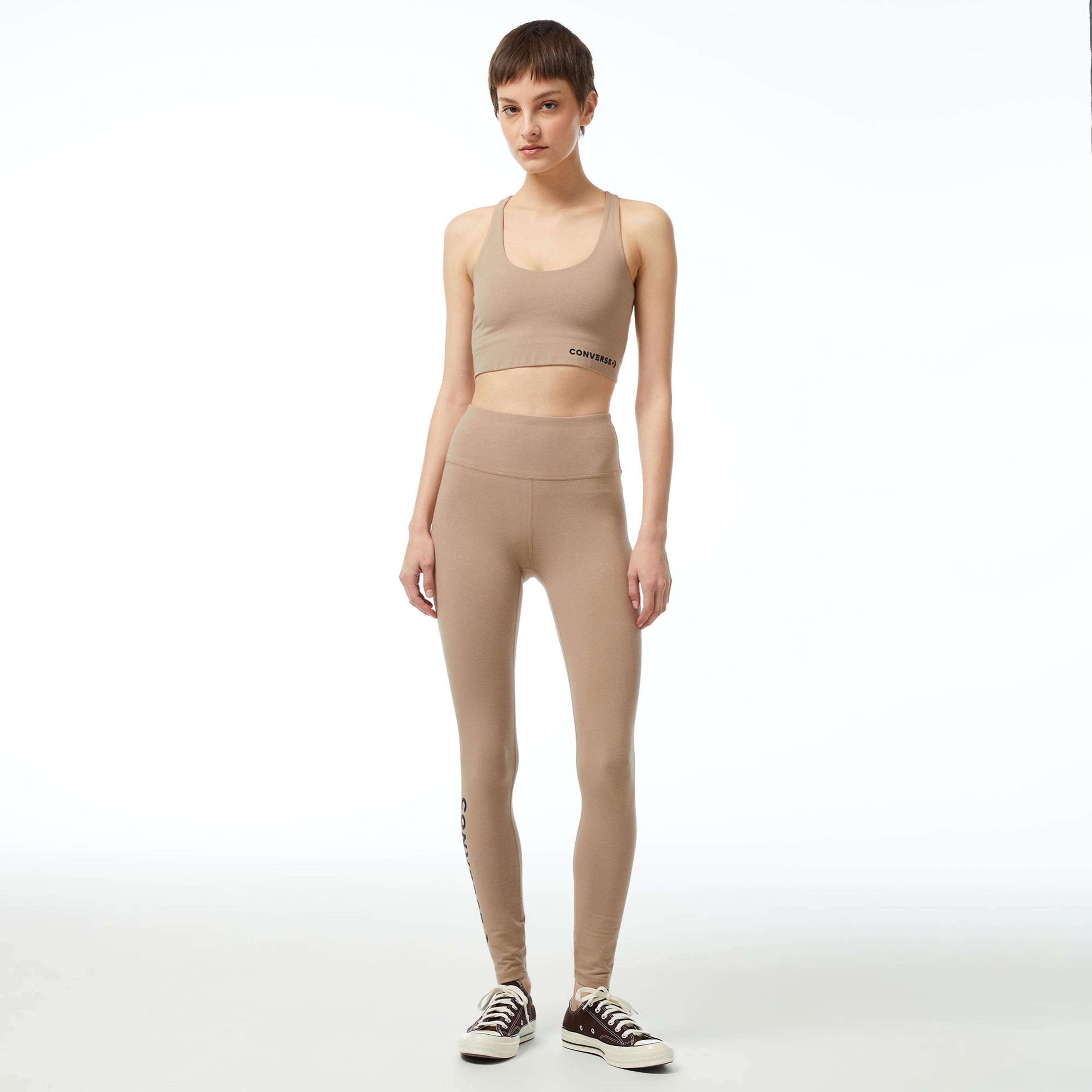 Converse Wordmark Kadın Kahverengi Bra Top