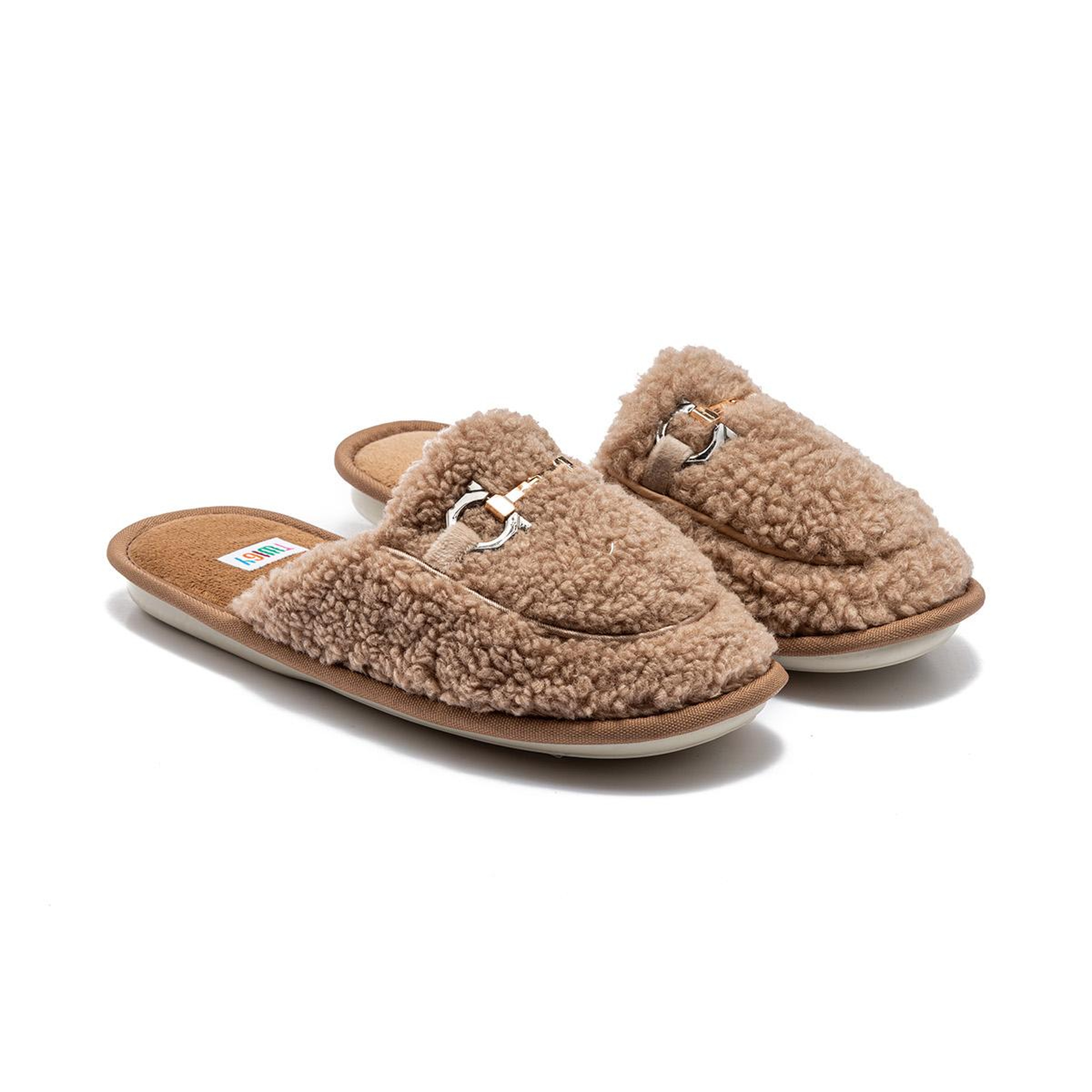 Siya Kadın Peluş Ev Terliği Bej 37/41