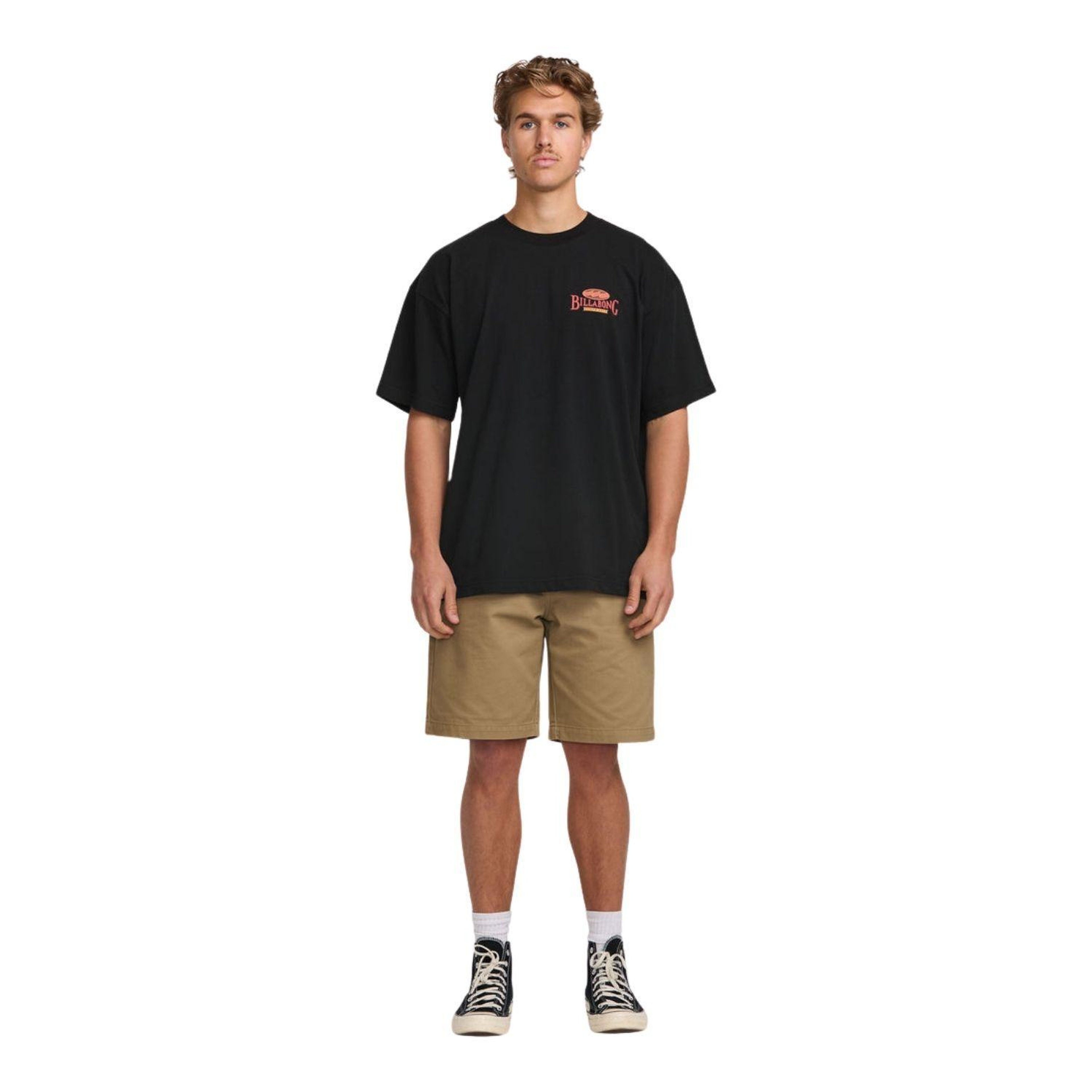 Billabong Double Spread Og Ss Erkek Siyah Tişört