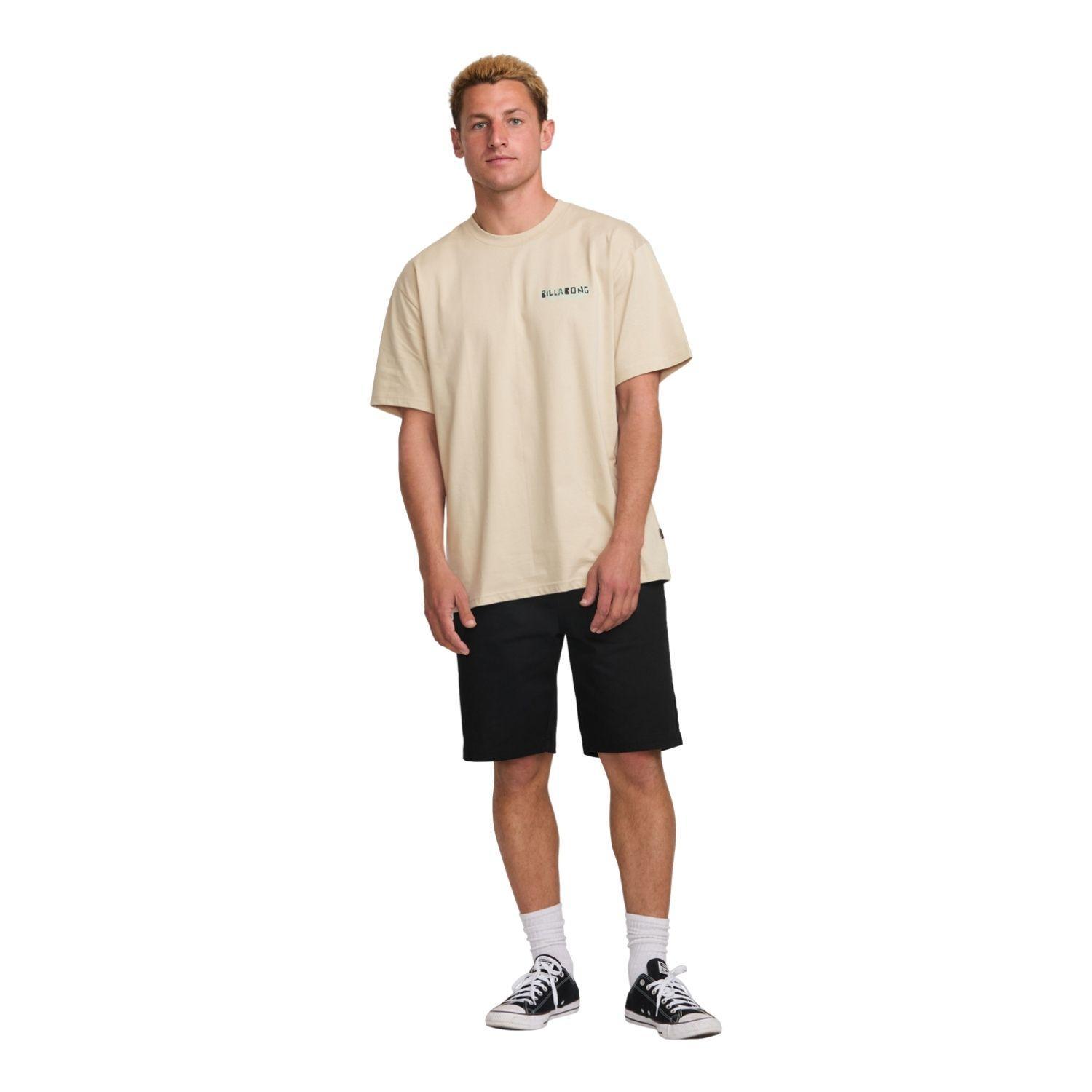 Billabong Twin Peaks Regular Ss Erkek Bej Tişört