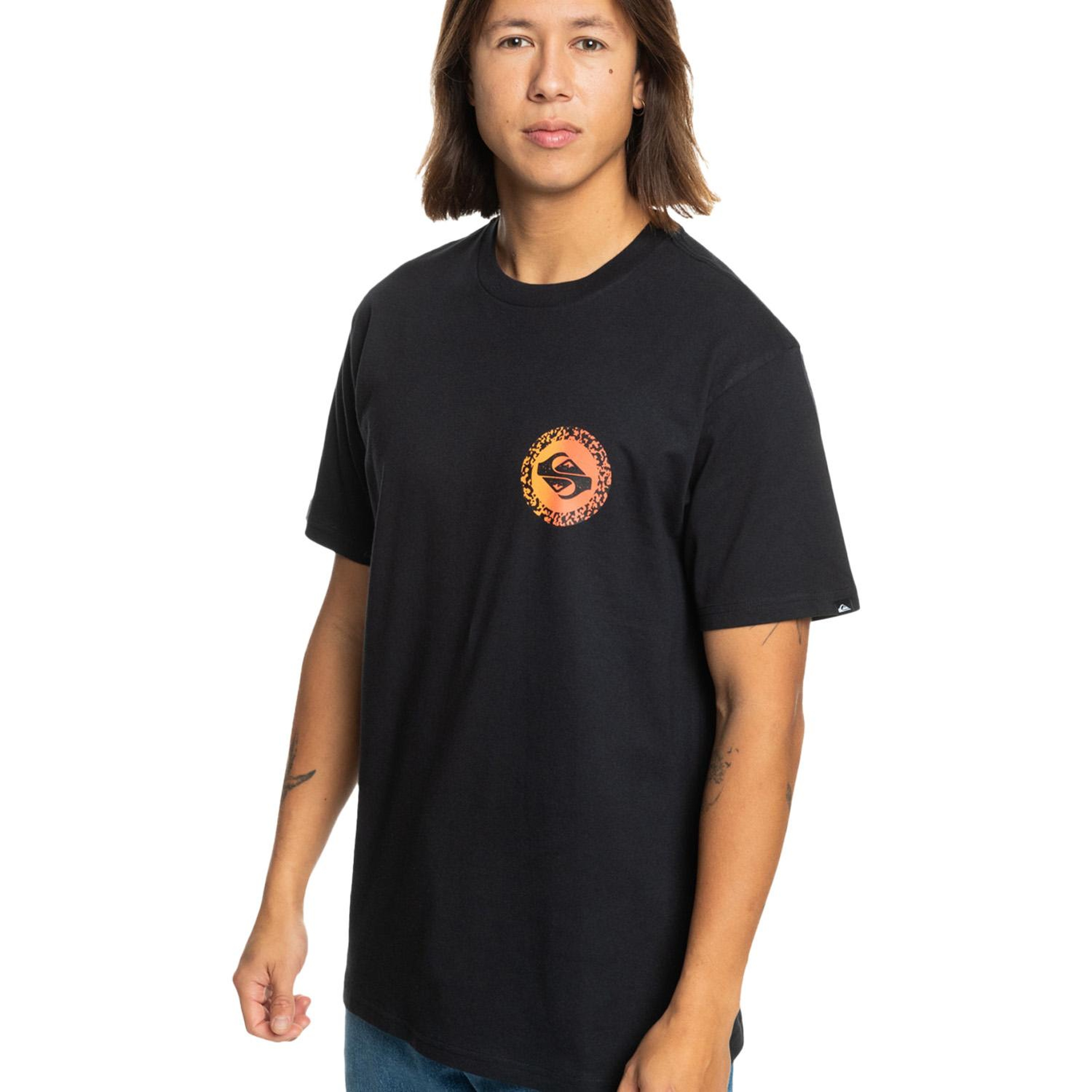 Quiksilver Long Fade Erkek Siyah Tişört