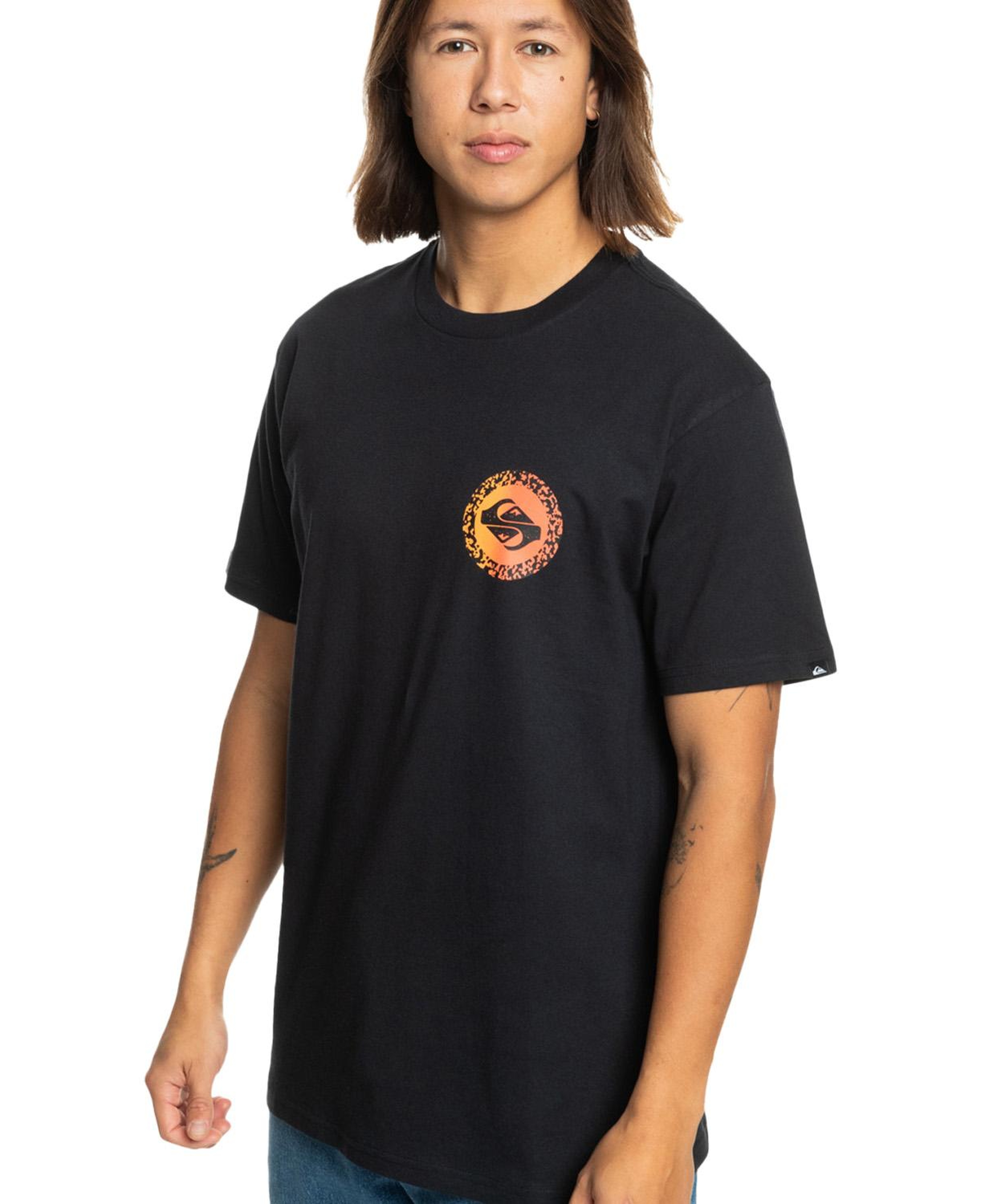 Quiksilver Long Fade Erkek Siyah Tişört