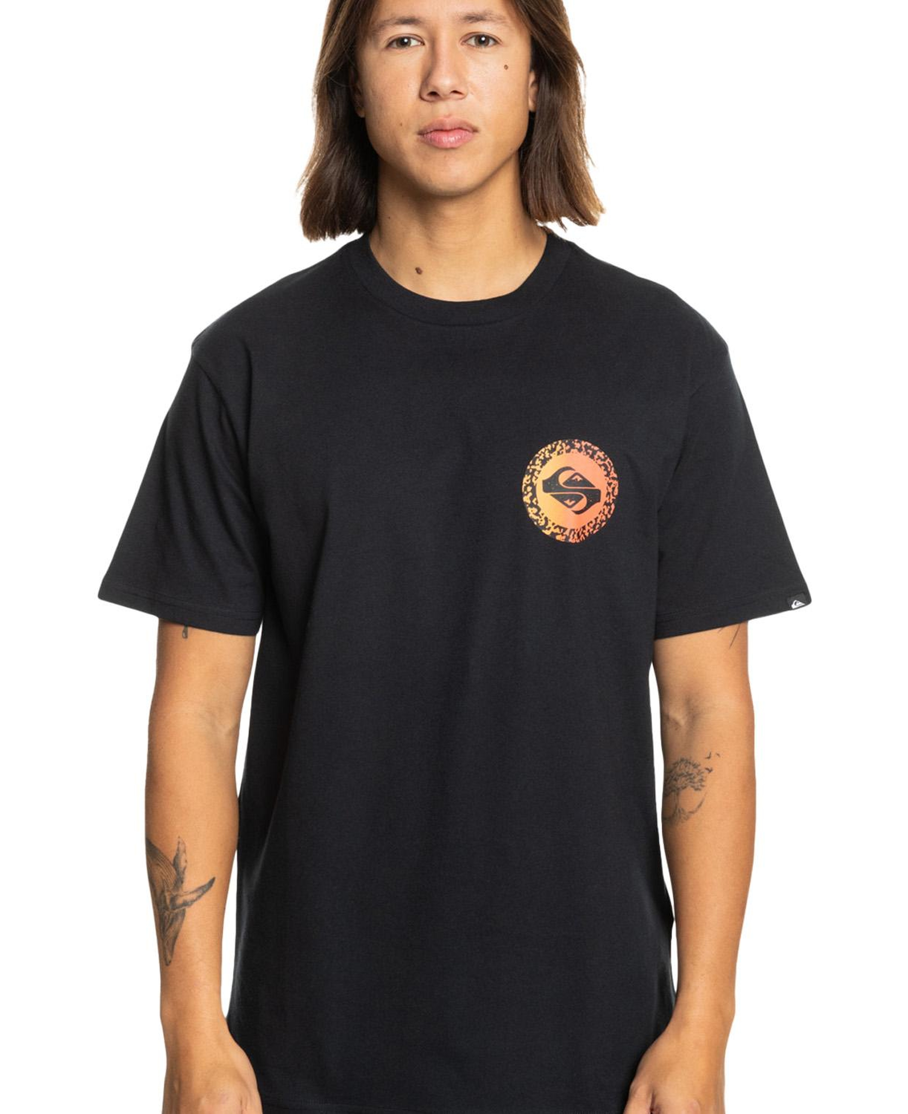 Quiksilver Long Fade Erkek Siyah Tişört