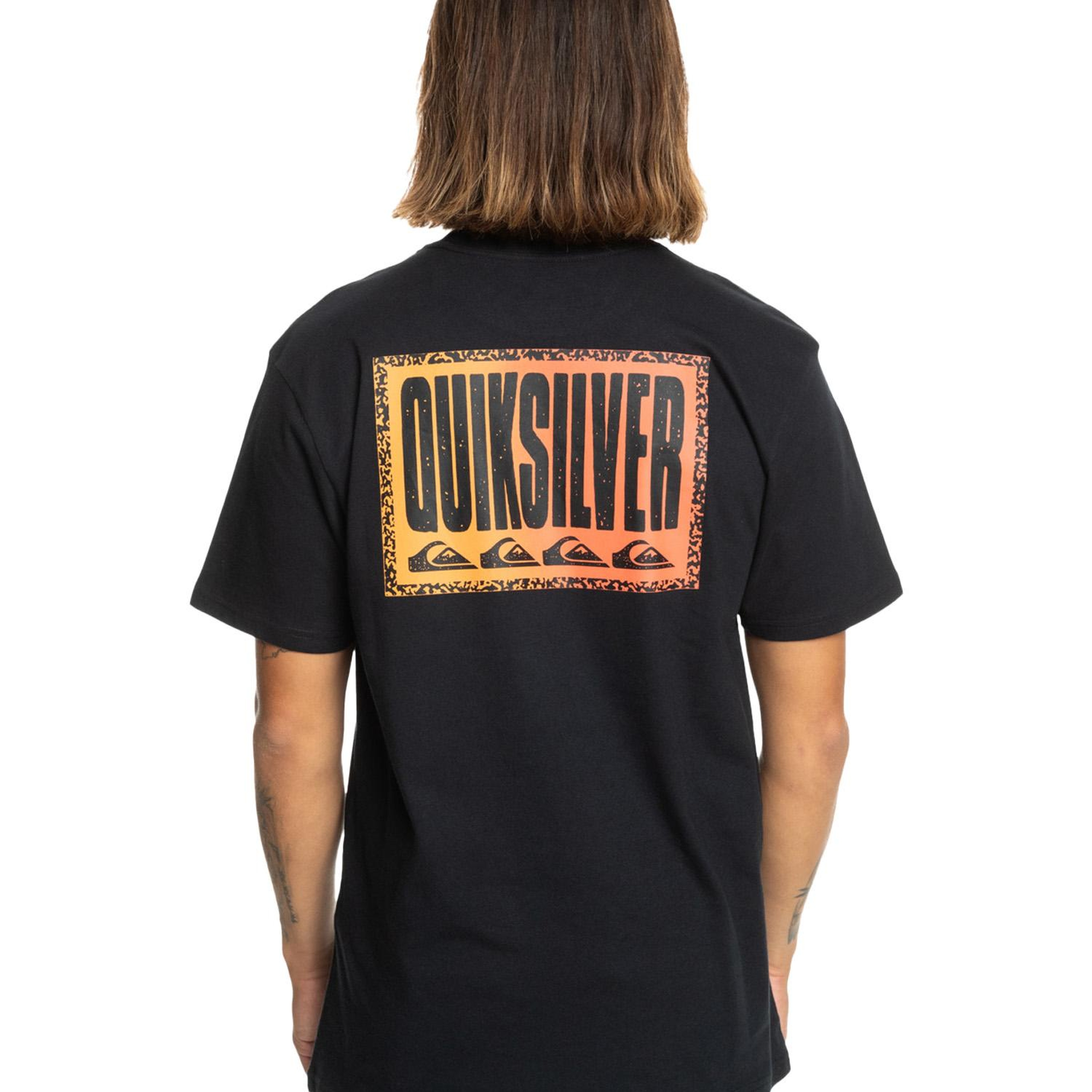 Quiksilver Long Fade Erkek Siyah Tişört