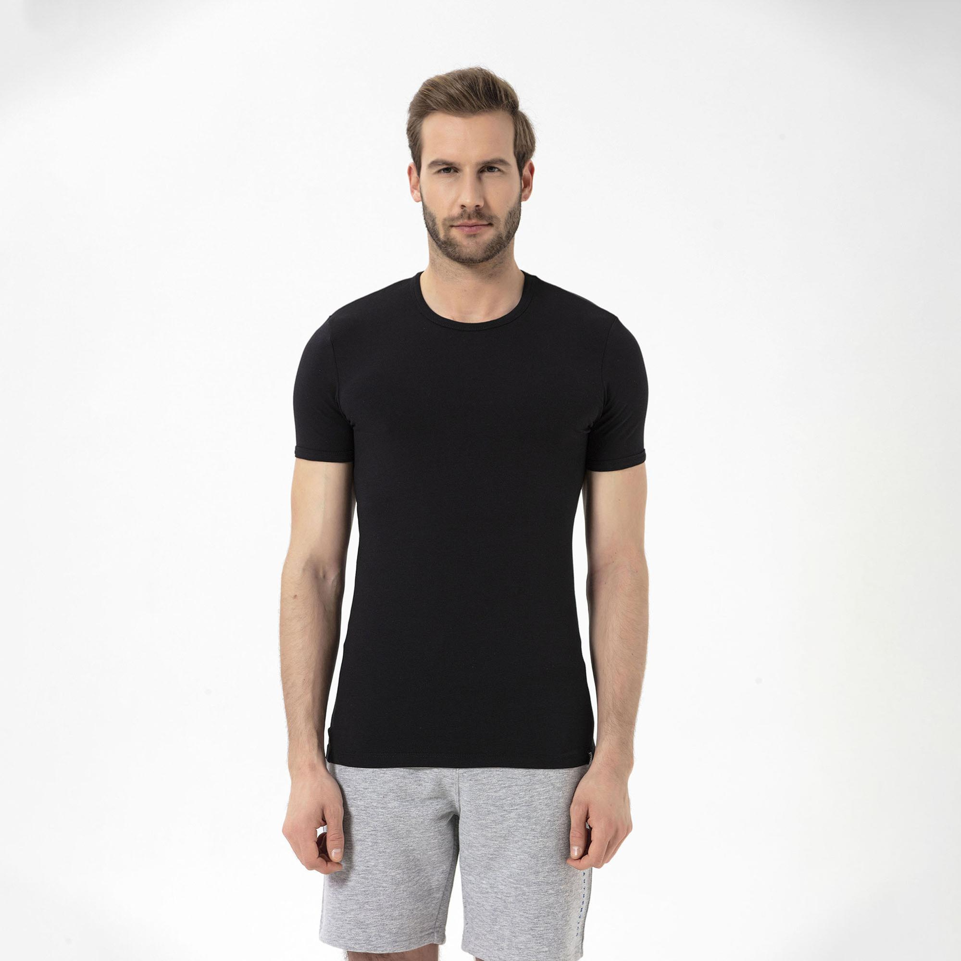 Routefield Tim Erkek Siyah Tişört