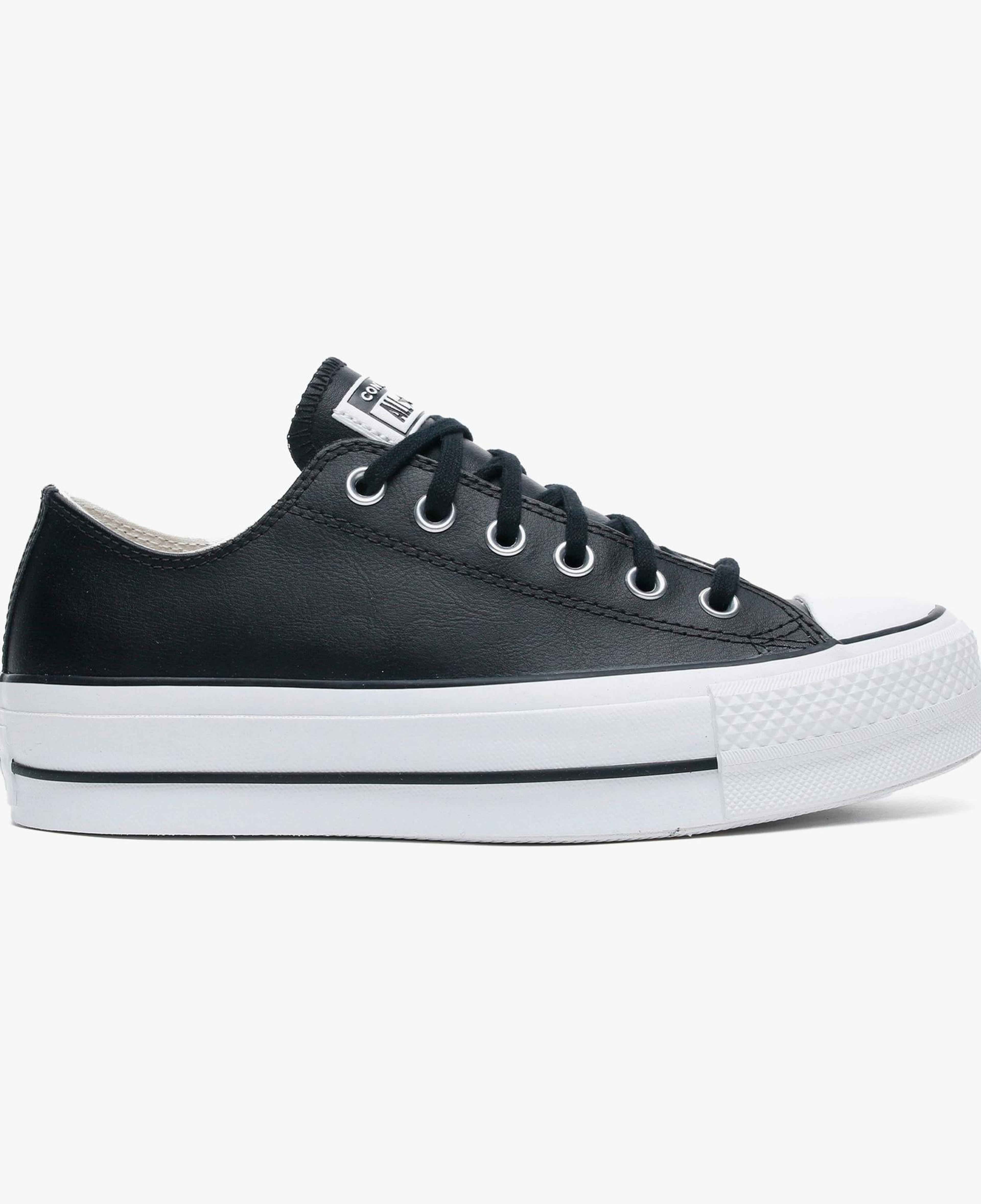 Converse Chuck Taylor All Star Lift Unisex Siyah Deri Platform Sneaker