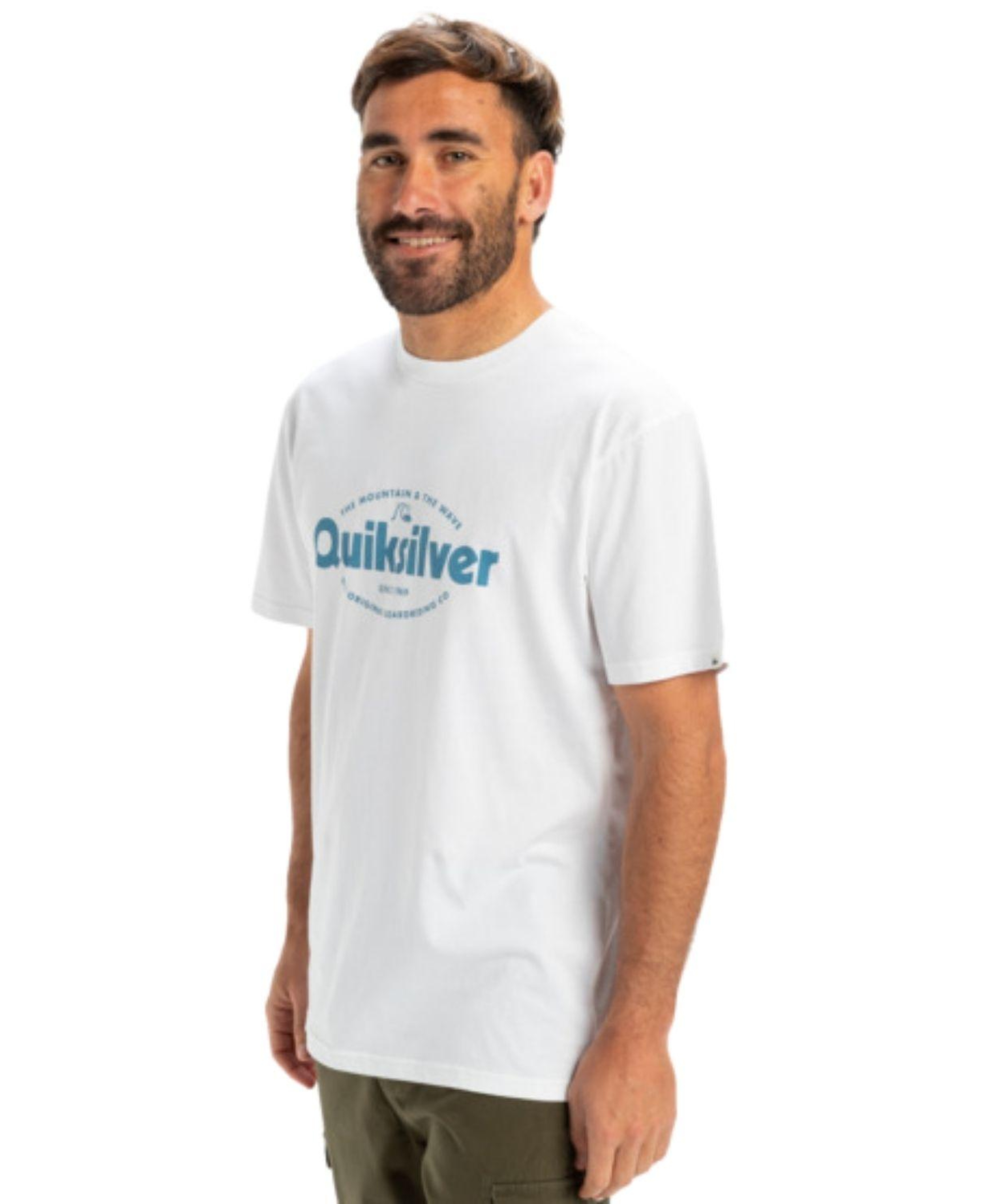 Quiksilver Ev Shape All Day Erkek Beyaz Tişört