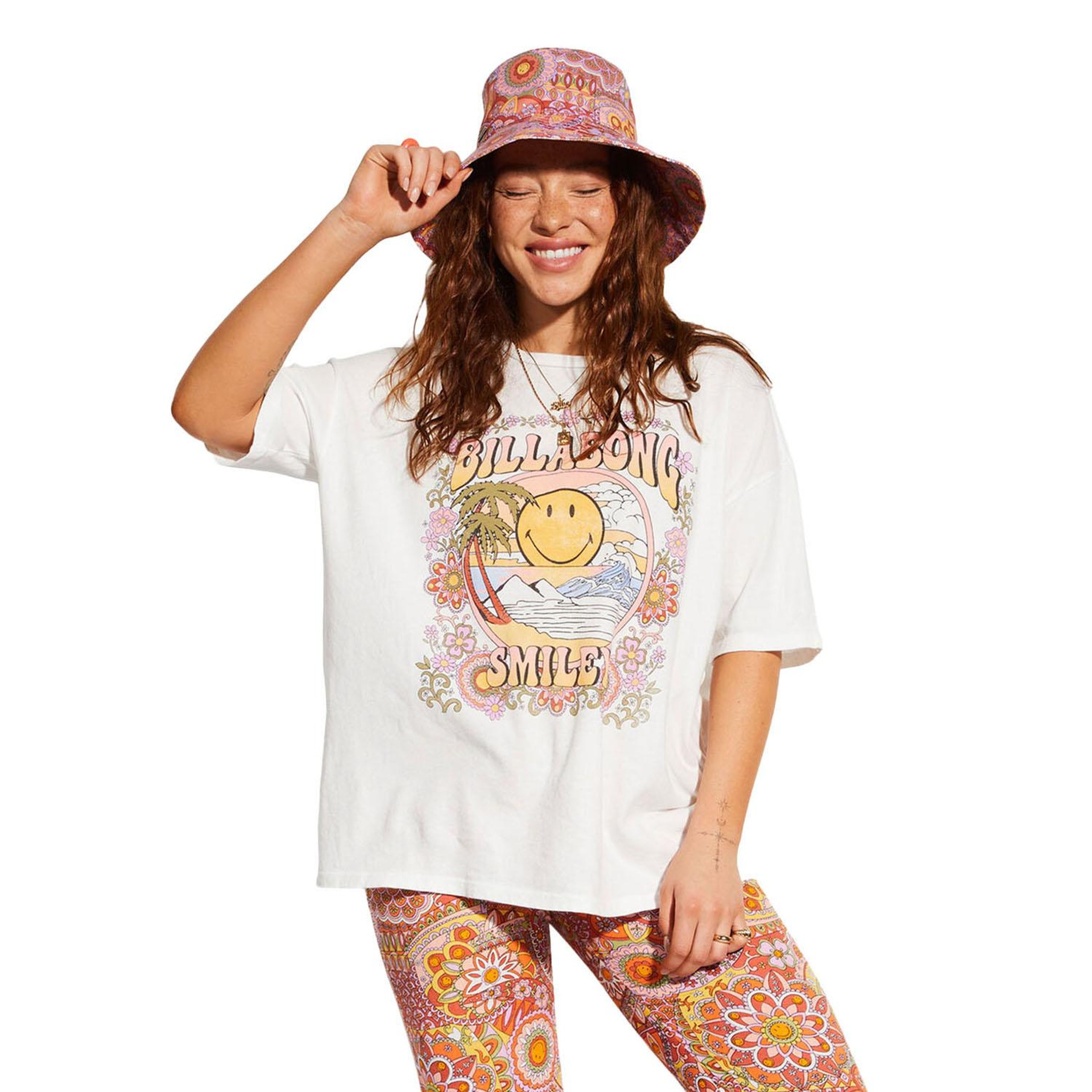 Billabong Smiley True Boy Kadın Beyaz Tişört
