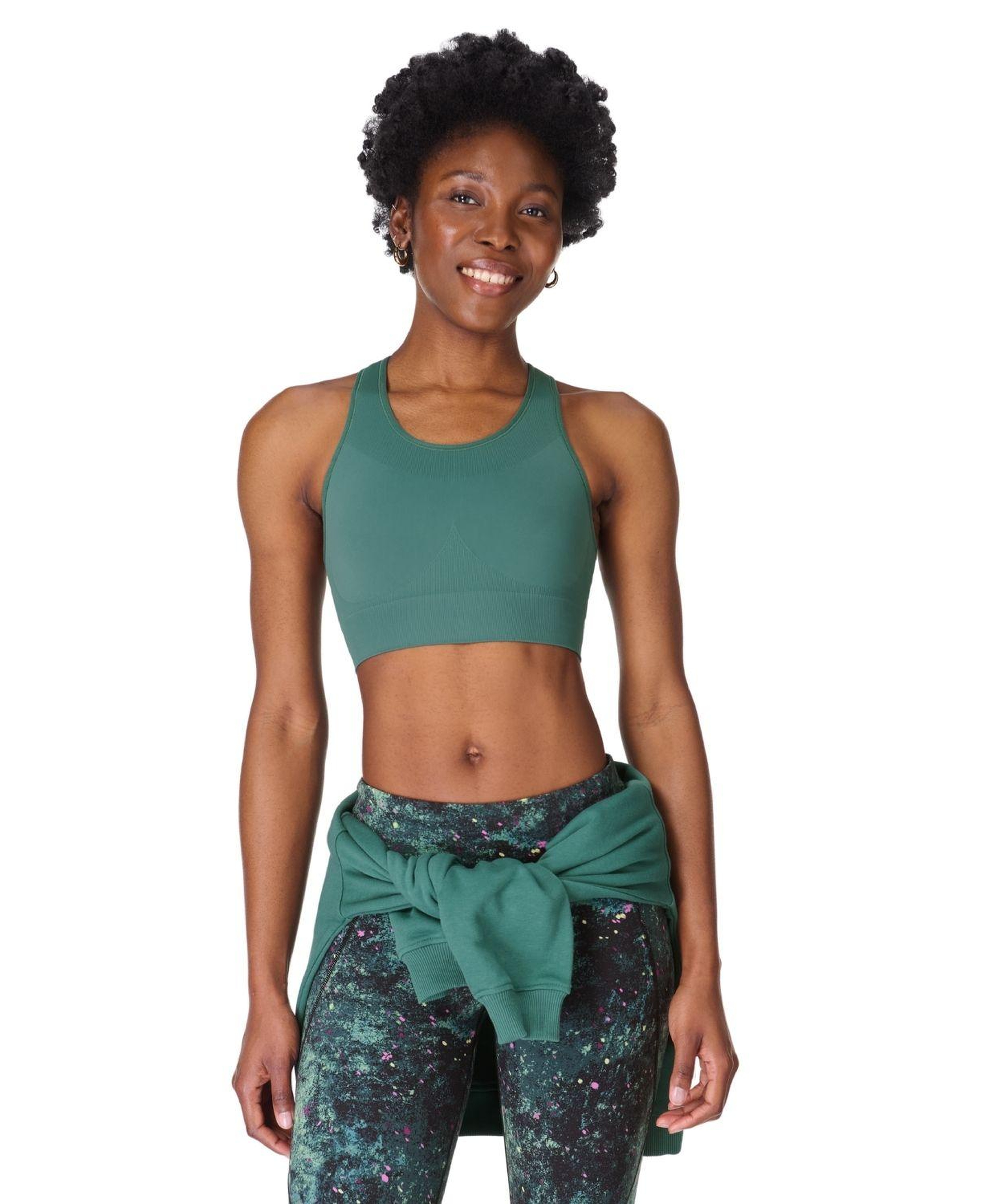 Sweaty Betty Stamina Seamless Sports Kadın Yeşil Fitness Bra