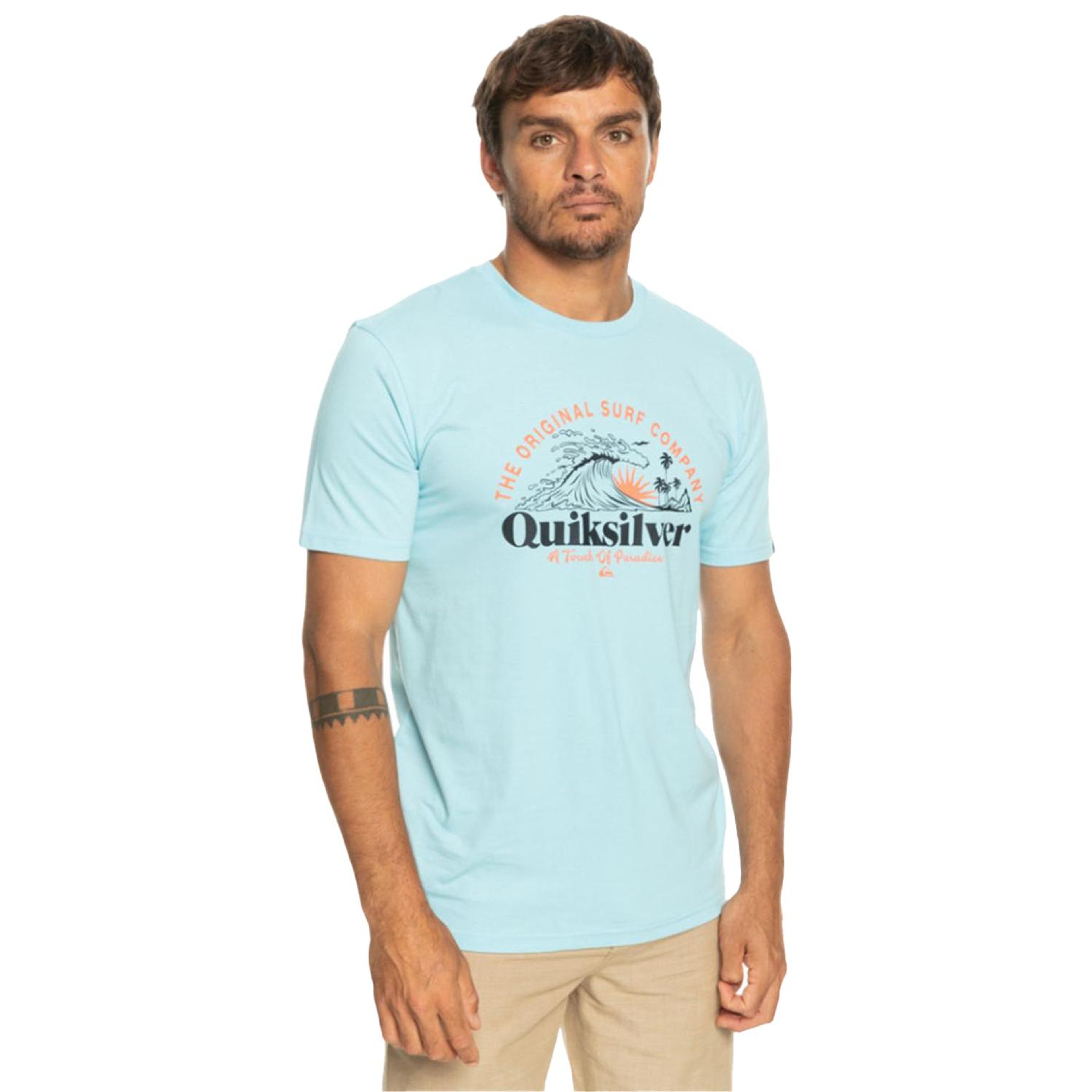 Quiksilver Sunsetwave Erkek Mavi Tişört