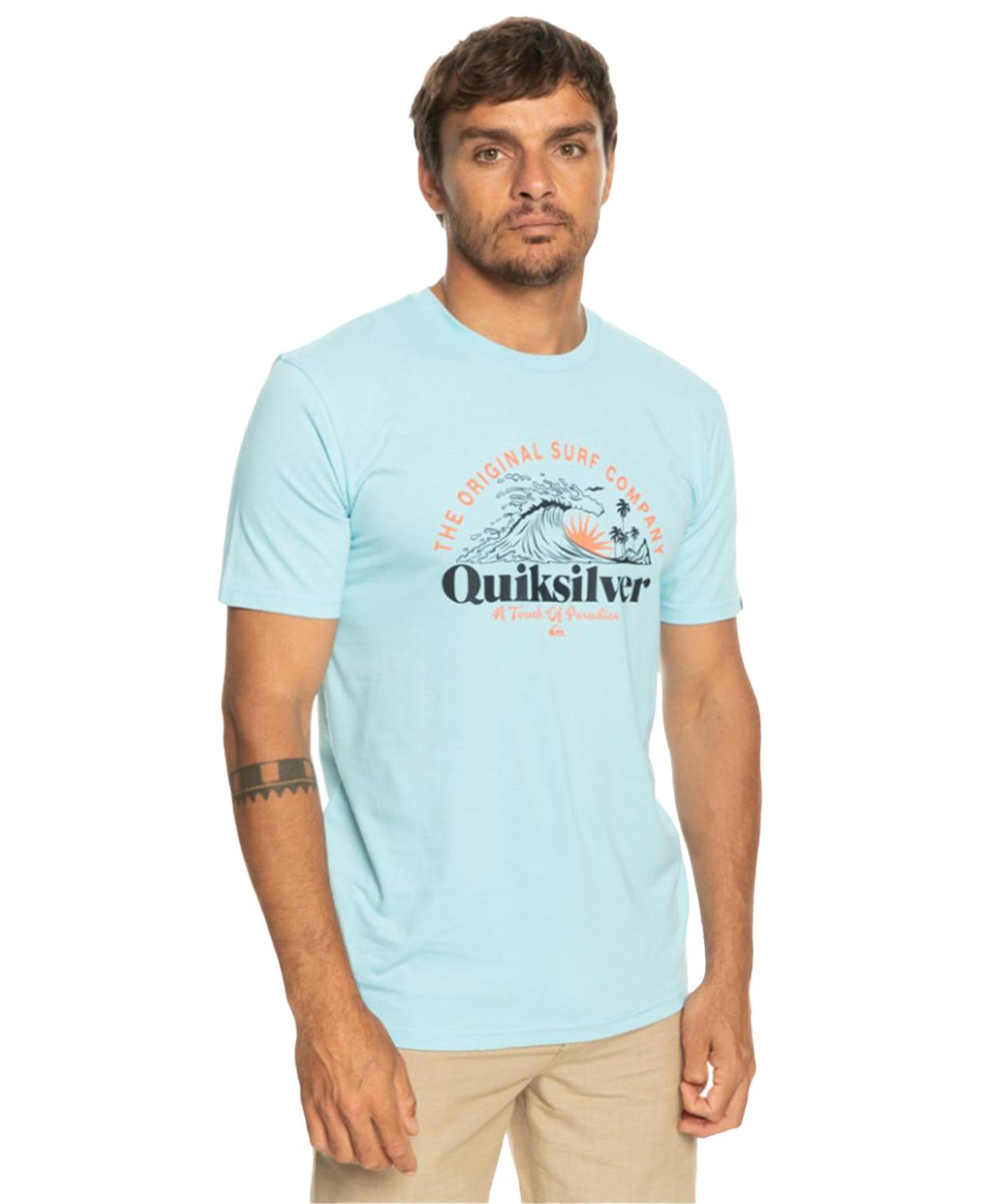Quiksilver Sunsetwave Erkek Mavi Tişört