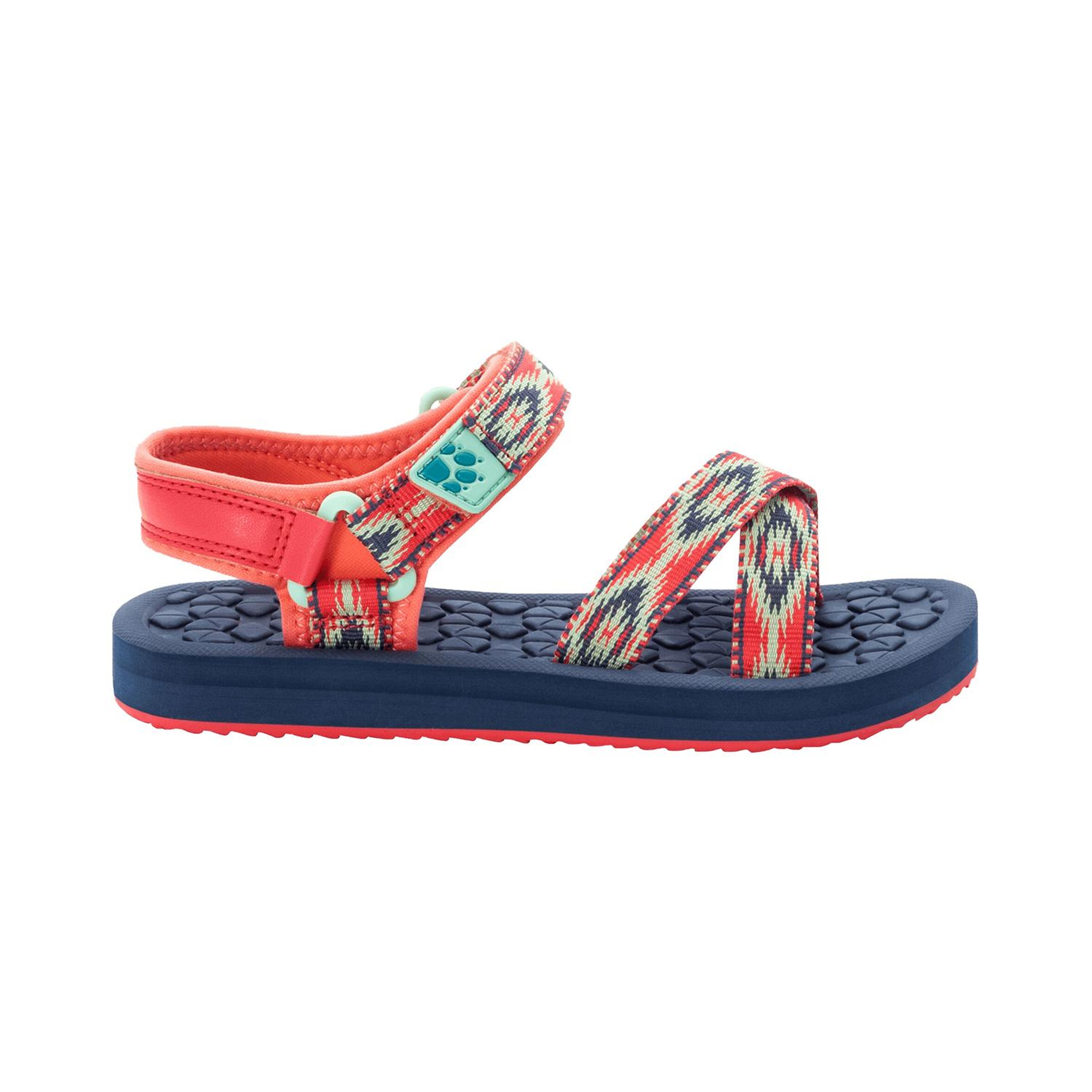 Jack Wolfskin Unisex Çocuk Sandalet Zulu K Kırmızı/Mavi