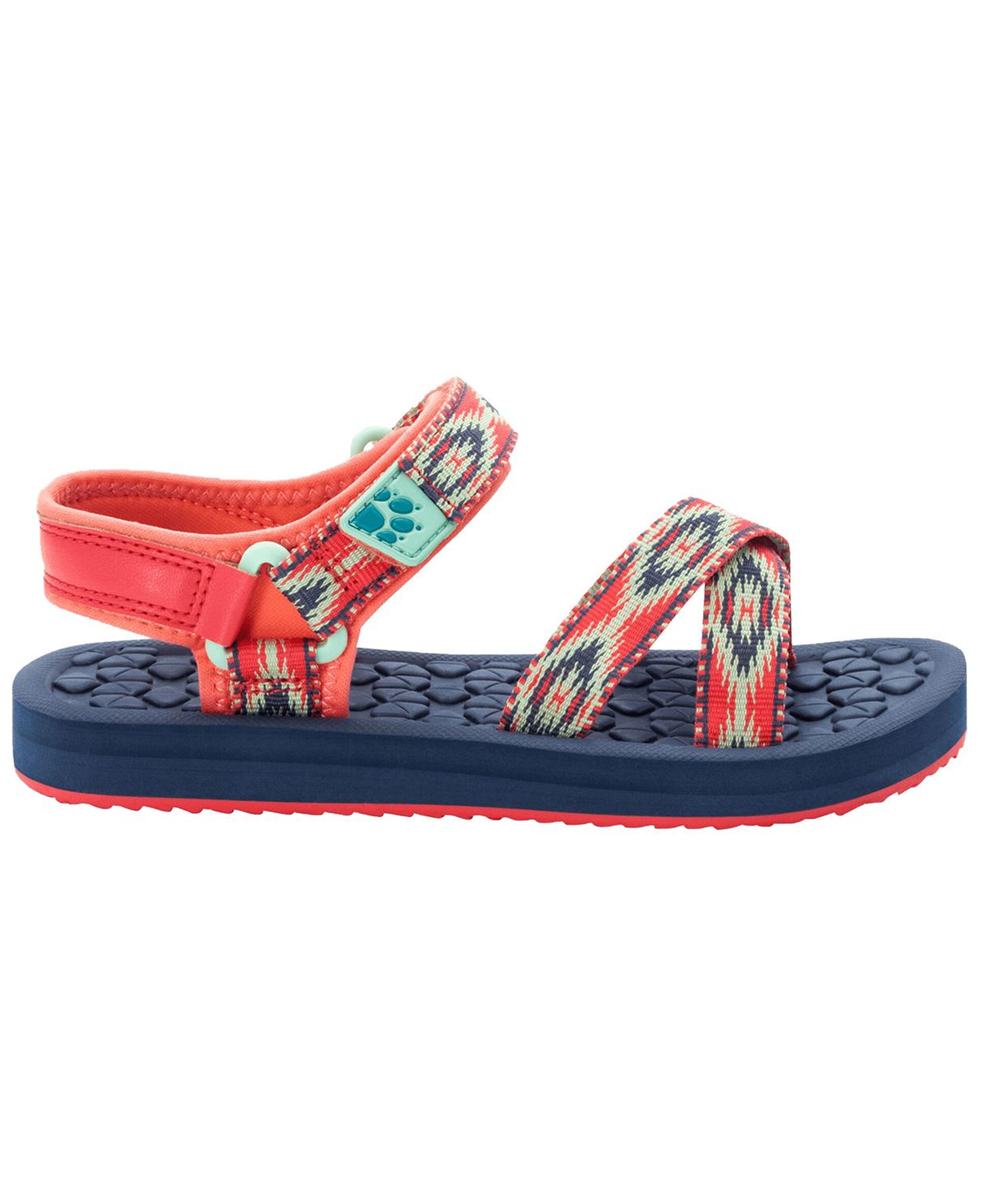 Jack Wolfskin Unisex Çocuk Sandalet Zulu K Kırmızı/Mavi