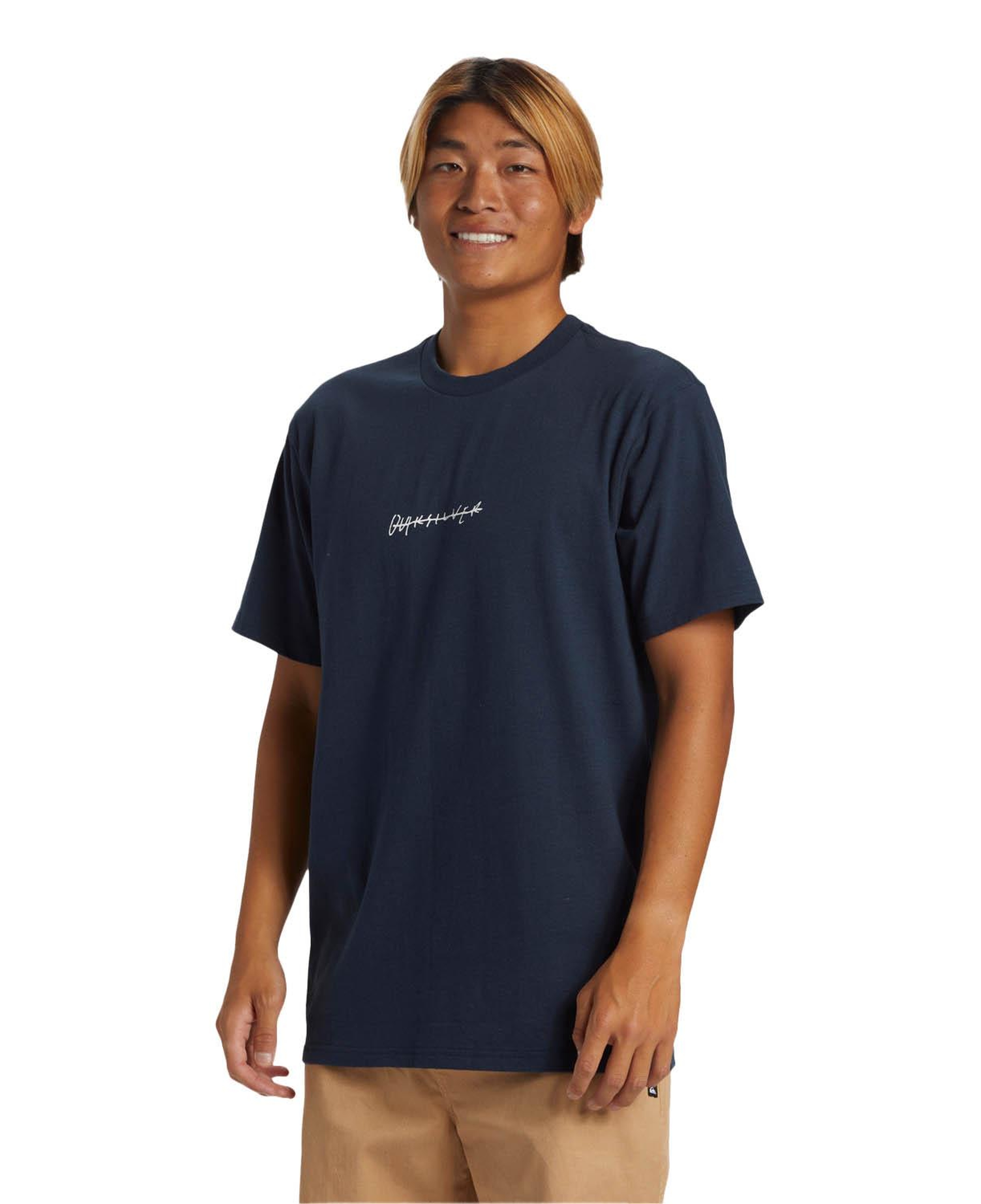 Quiksilver Qs Rushed Logo Dna Erkek Mavi Tişört