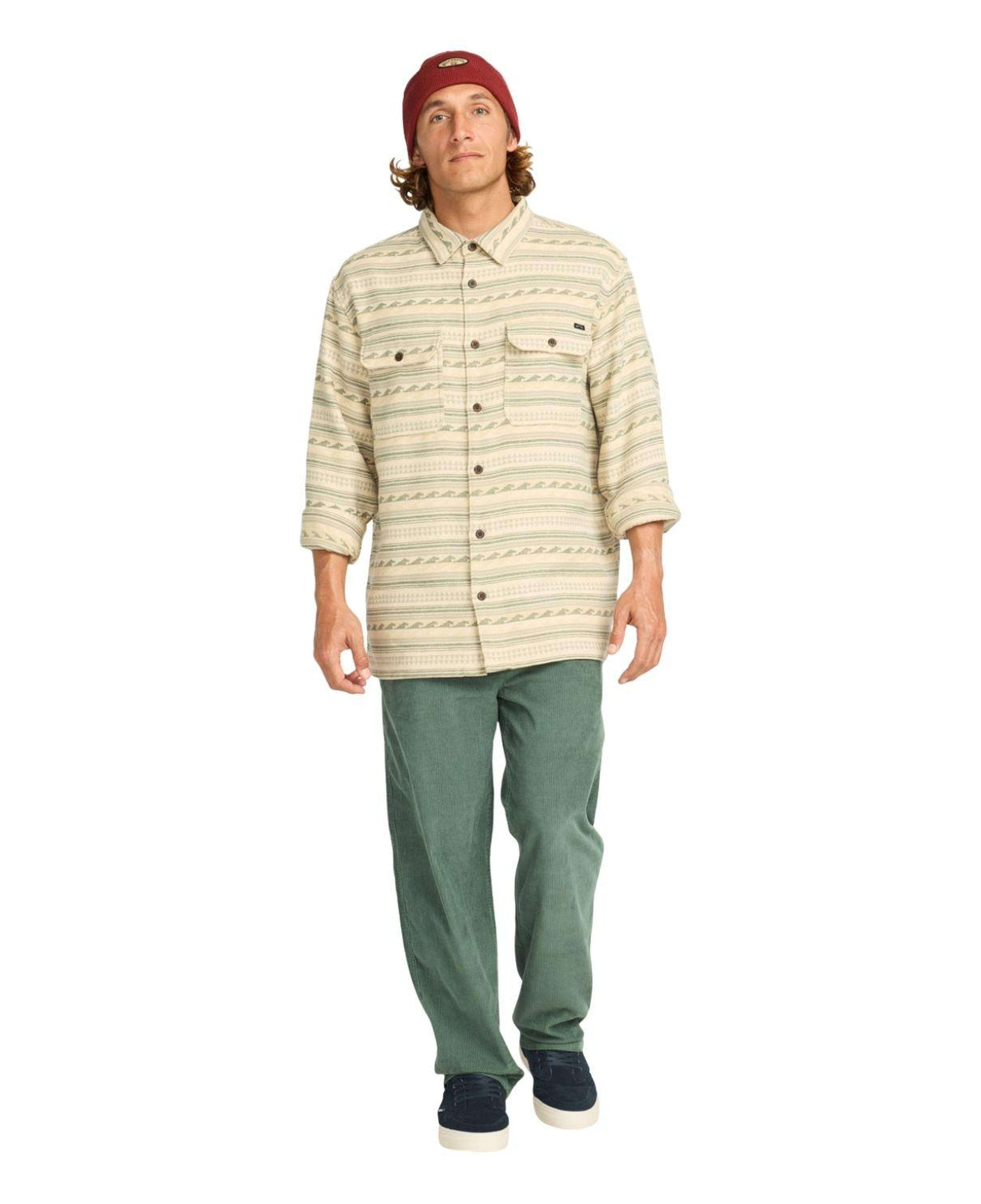 Billabong Offshore Jacquard Flannel Erkek Bej Gömlek